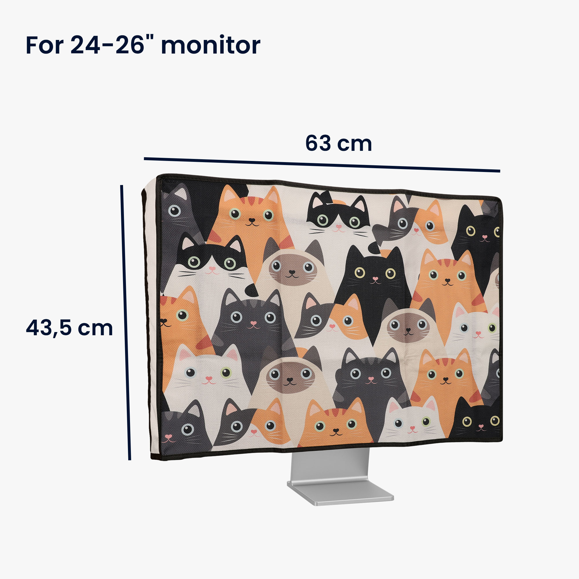 Obal na monitor 24-26" kwmobile motiv koček