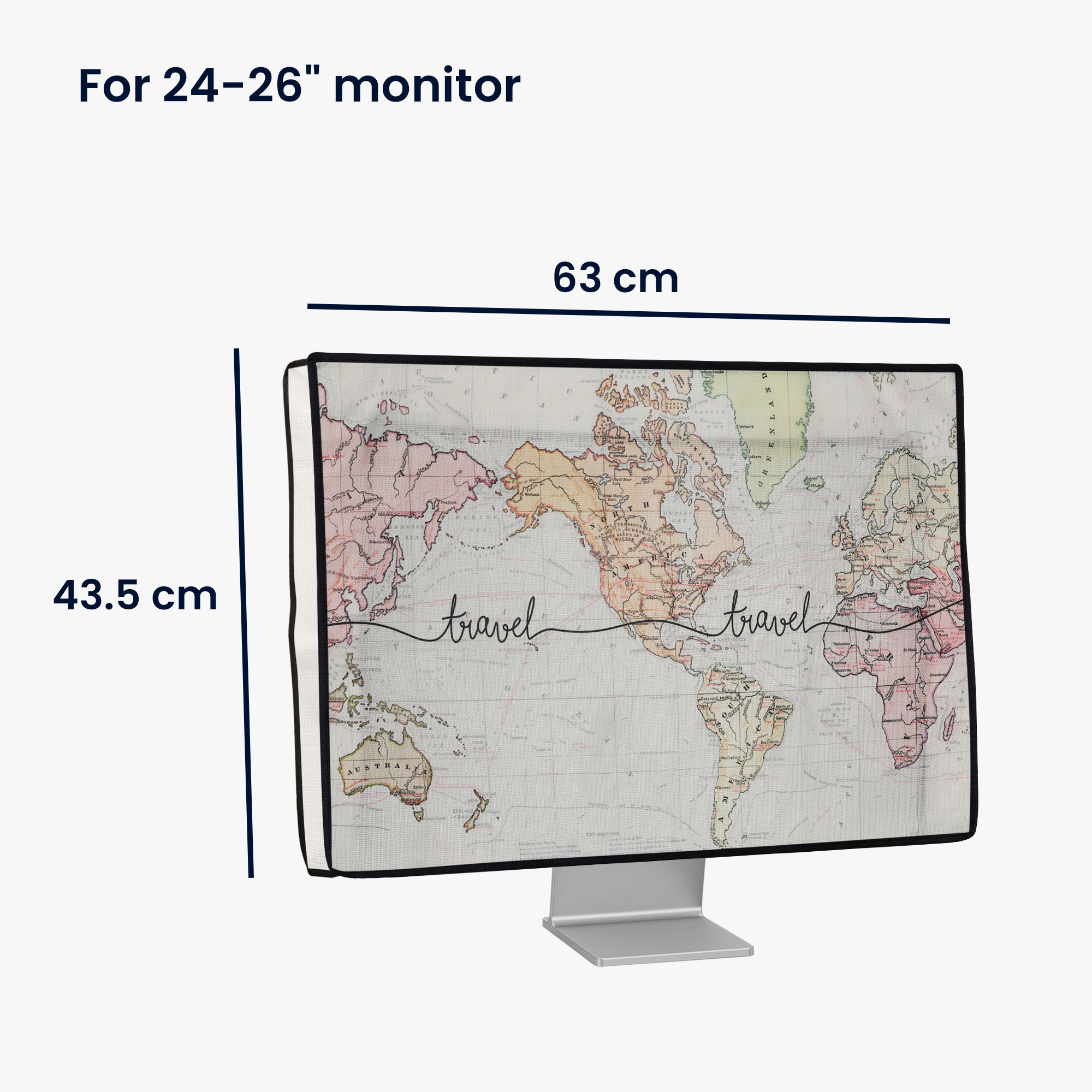 Obal na monitor 24-26" kwmobile motiv cestování