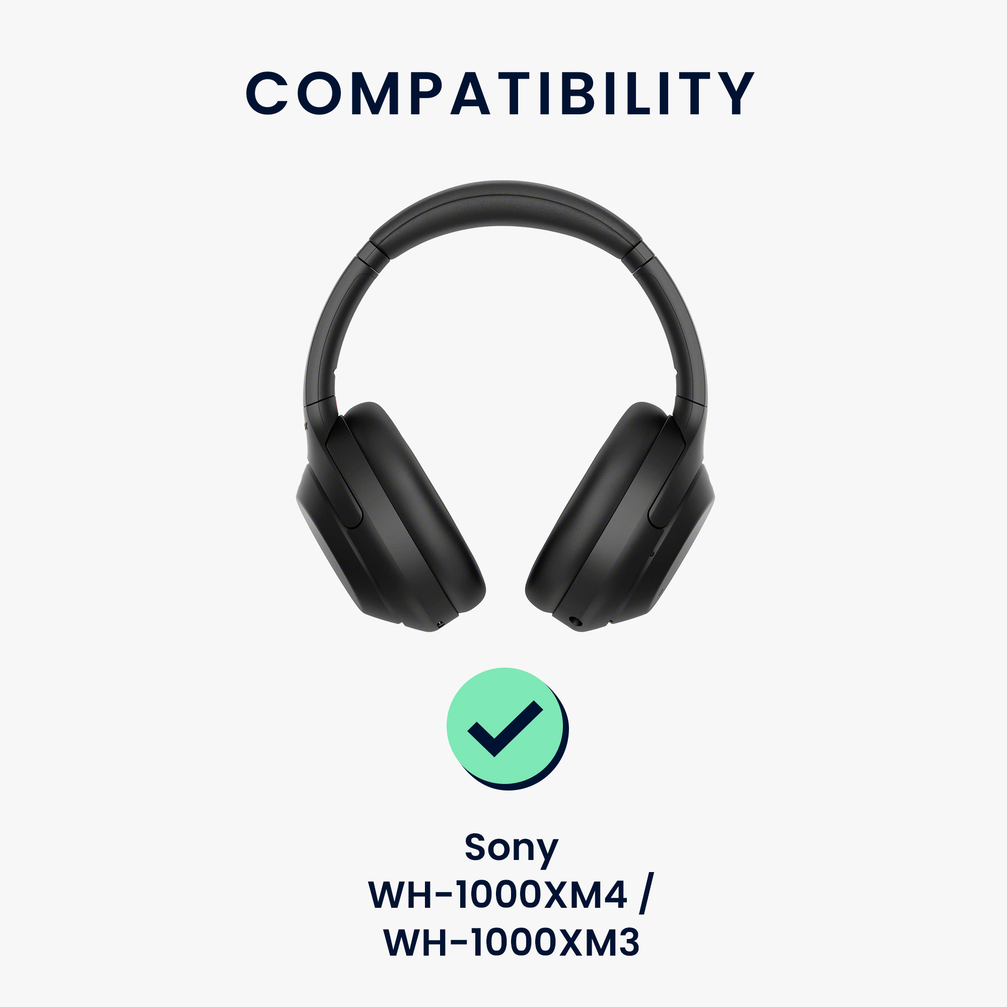 Náhradní náušníky kwmobile pro Sony WH-1000XM4 / WH-1000XM3, béžová