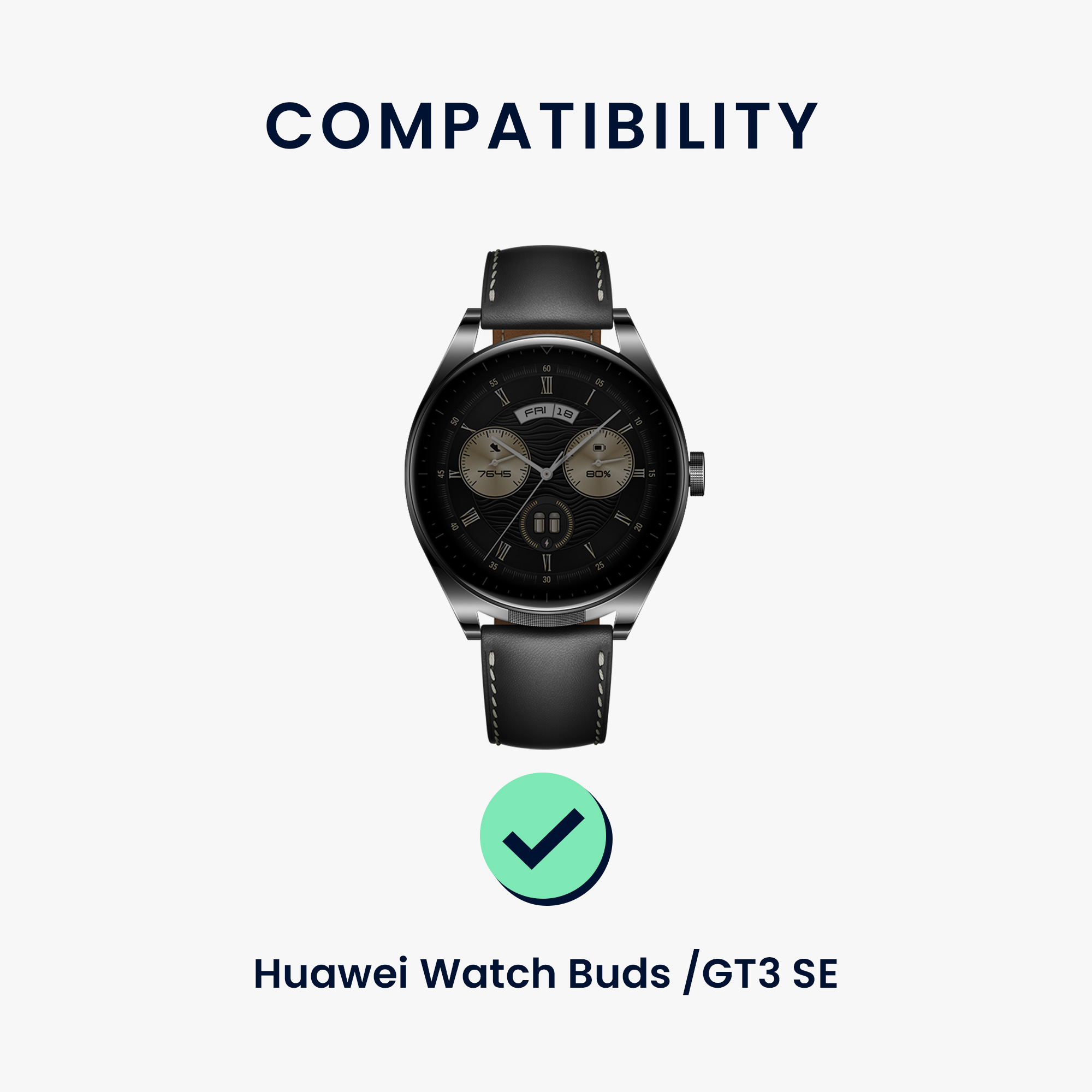 Náhradní řemínky Huawei Watch Buds sada 2 ks černá/šedá/červená/černá kwmobile