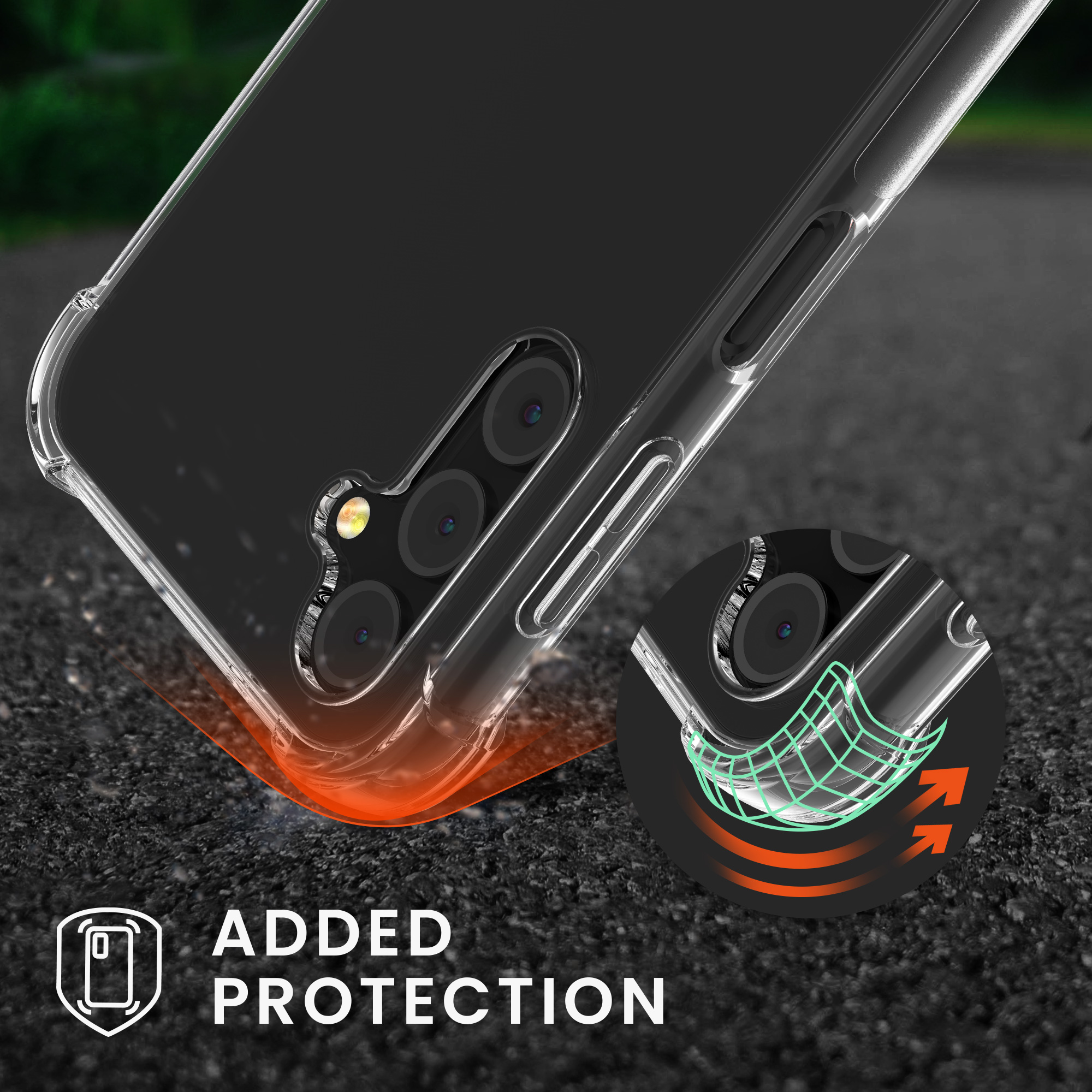 Crossbody kryt na mobil Samsung Galaxy A14 5G kwmobile se šňůrkou Transparentní