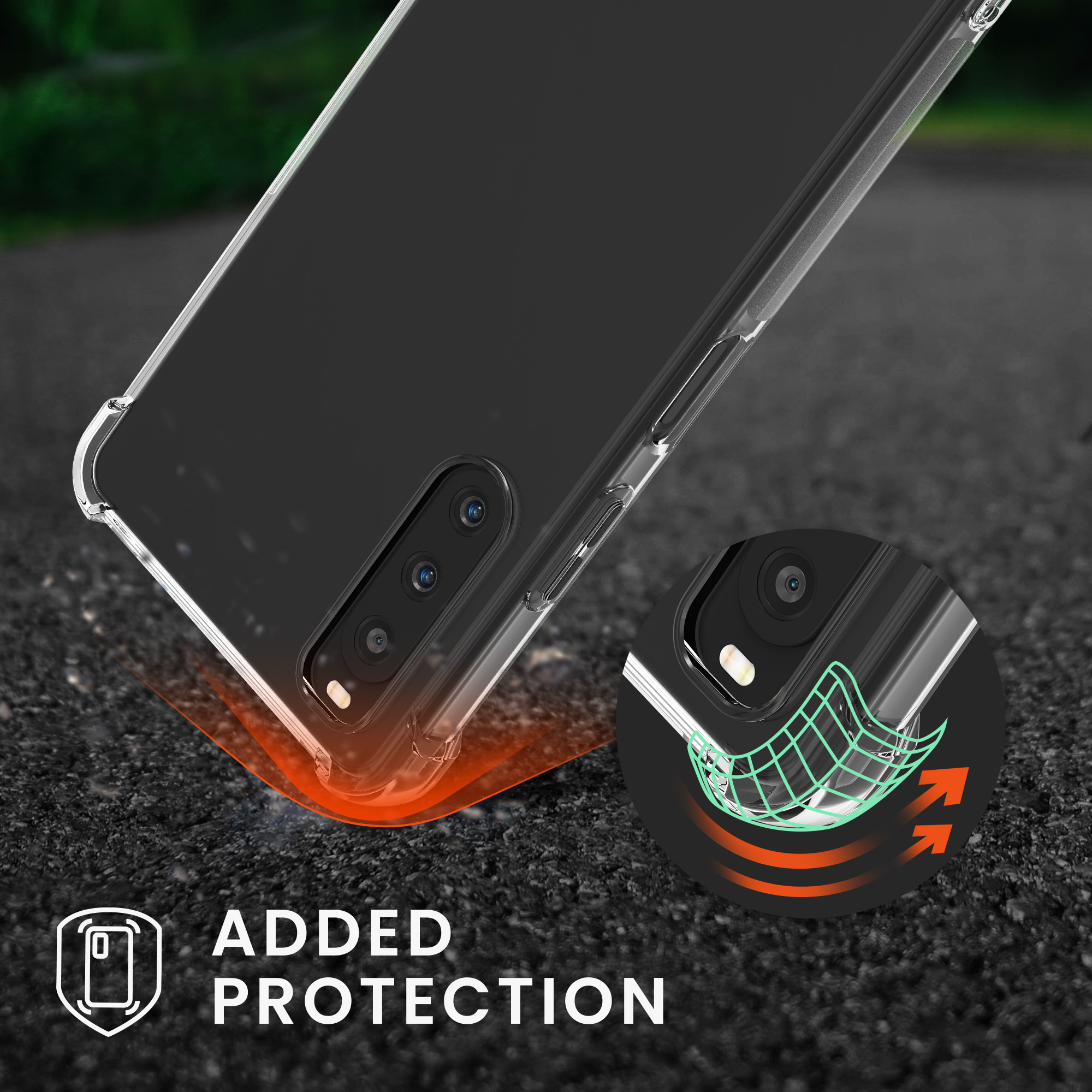 Crossbody pouzdro kwmobile - Sony Xperia 10 V - transparentní