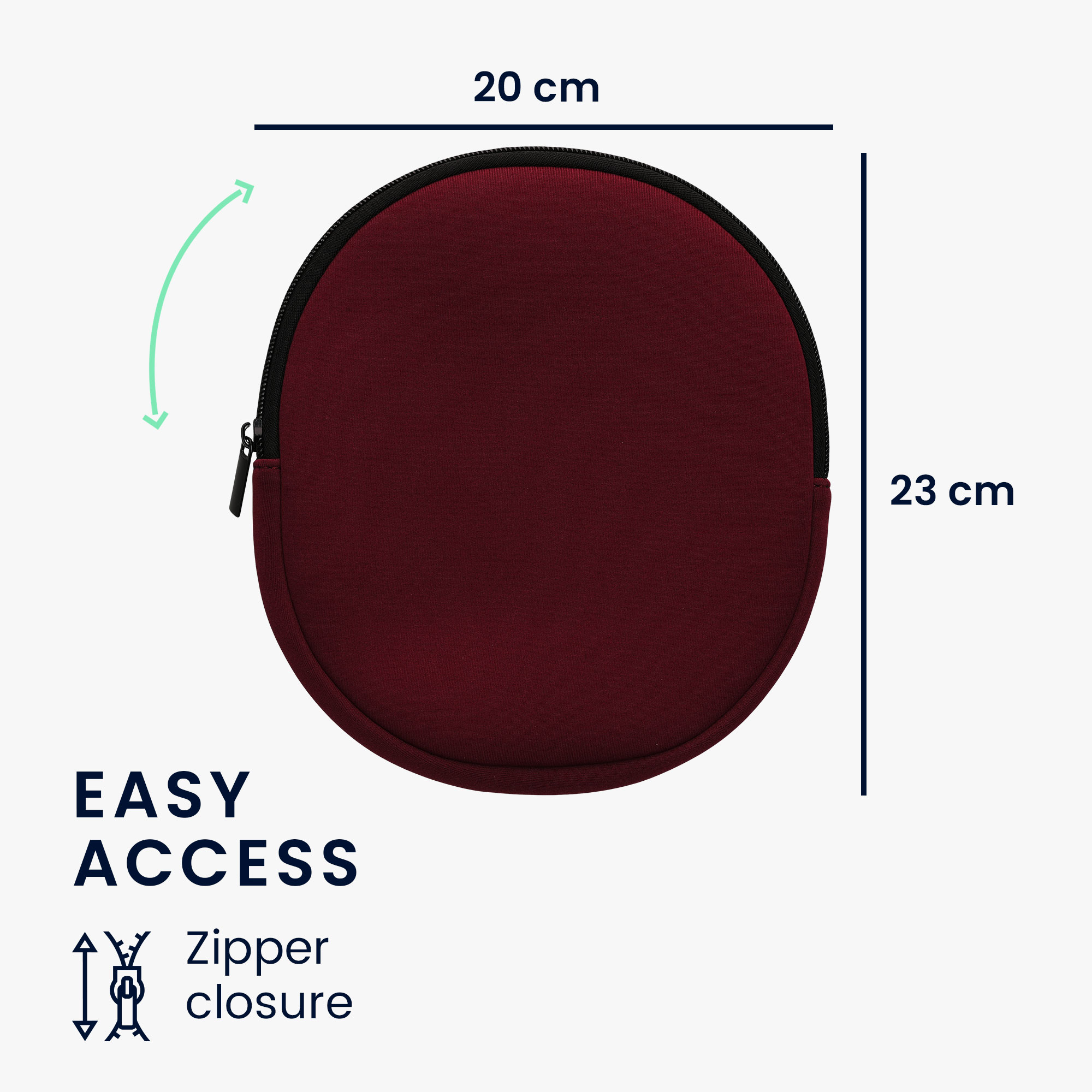 Pouzdro na sluchátka kwmobile pro H390 - Over-Ear Headset Storage Pouch - Soft Travel Carry Bag Berry