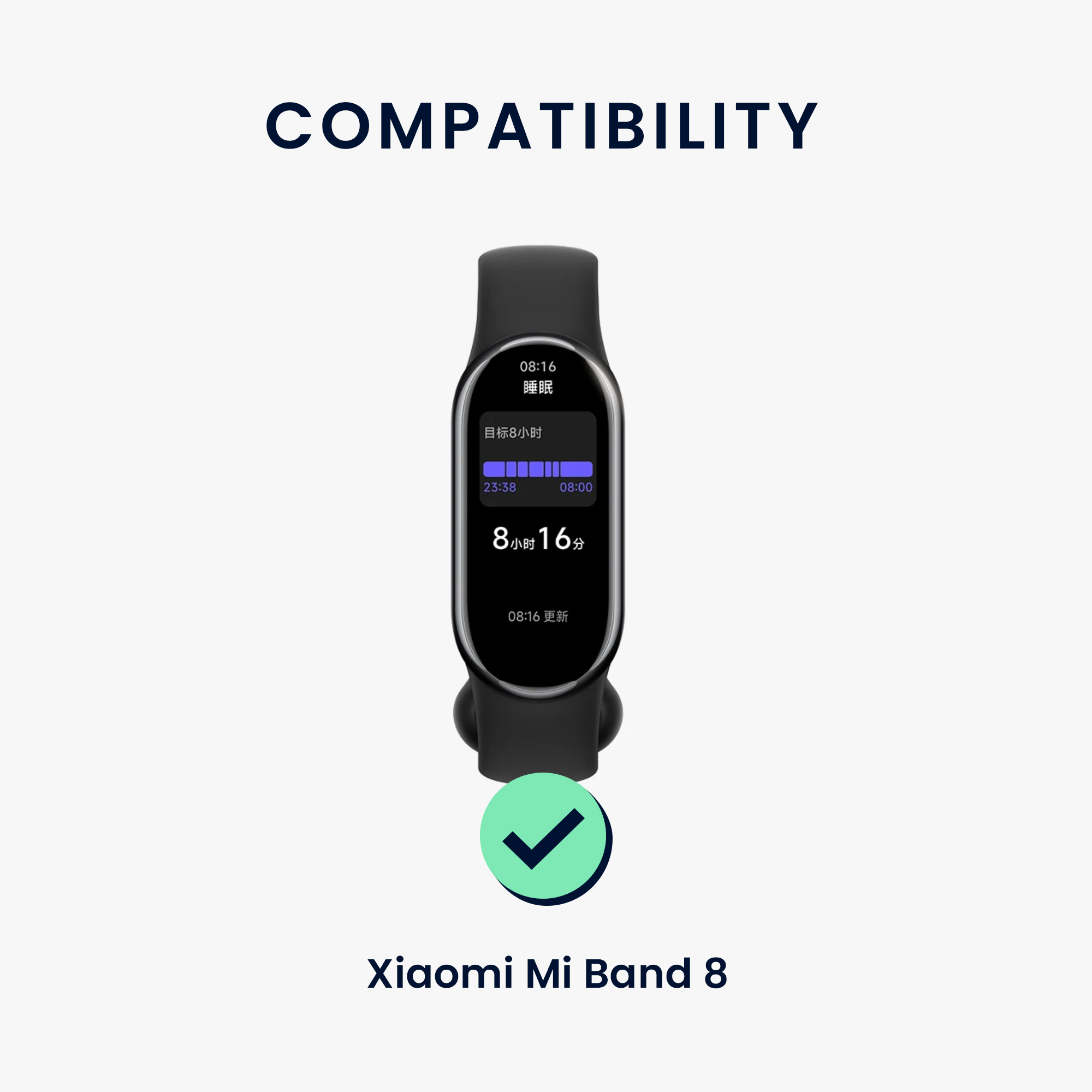 2 ks Řemínek kwmobile Xiaomi Mi, černá / šedá