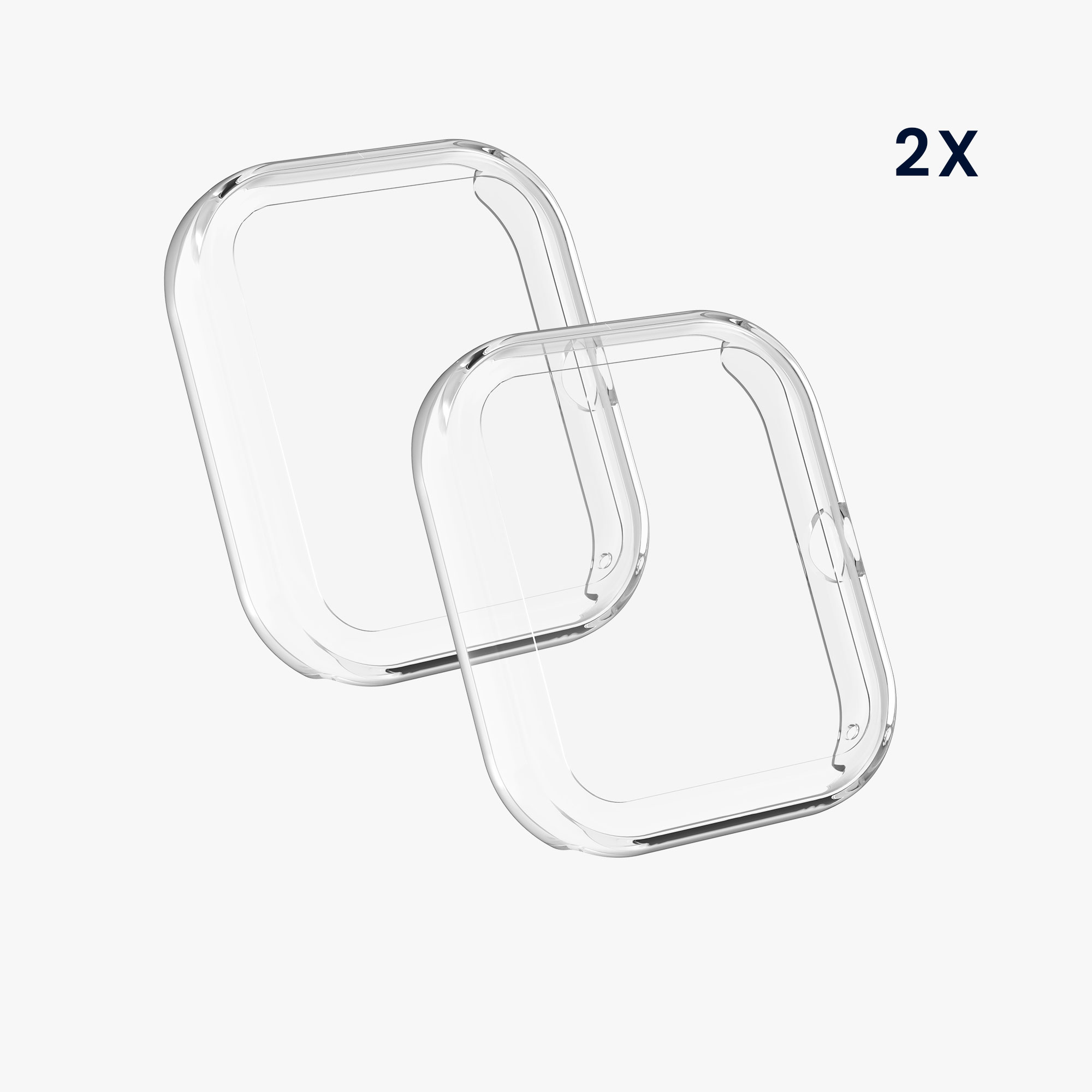 Sada 2 krytů s ochranou displeje pro Huami Amazfit GTS 4 Mini kwmobile - transparentní