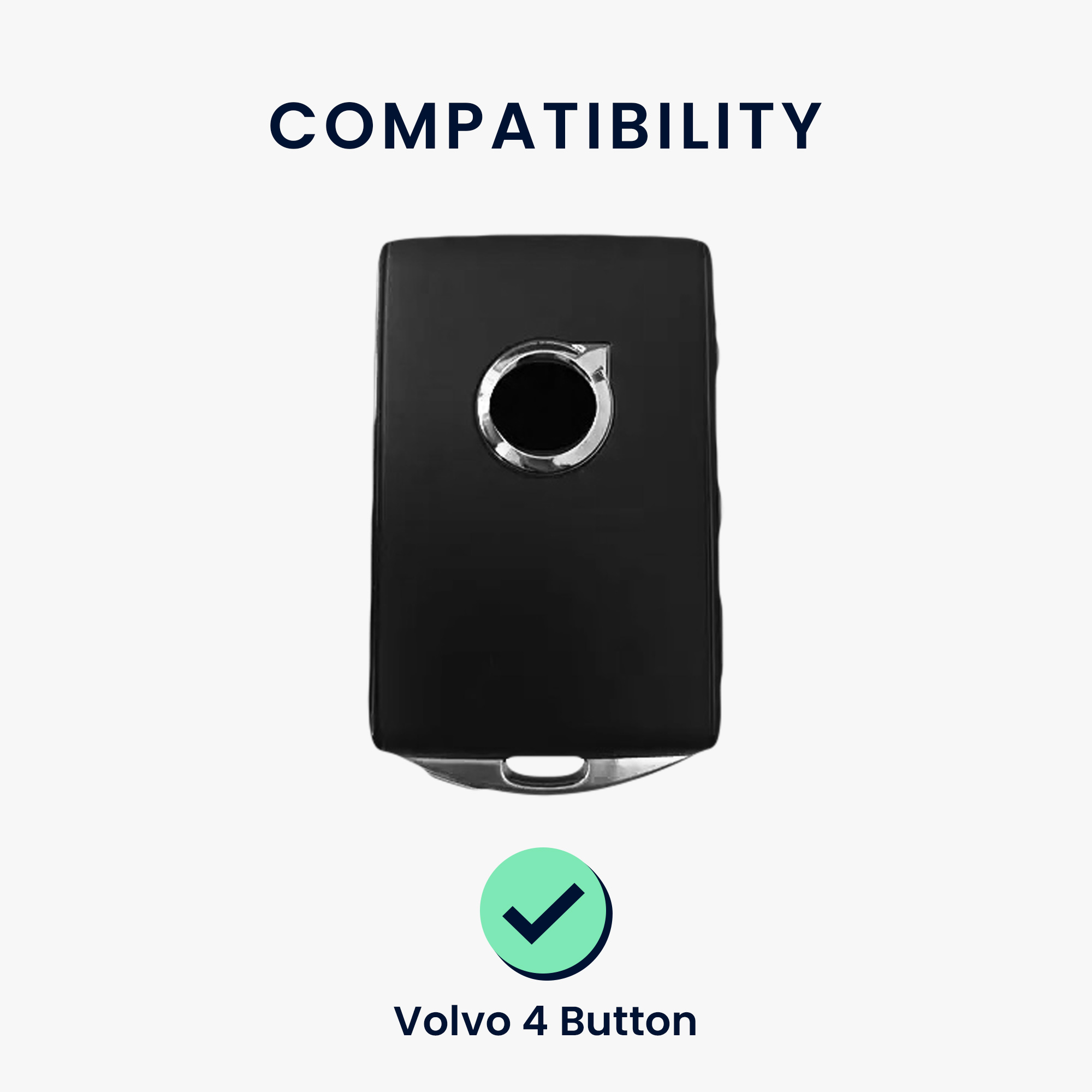 Pouzdro na klíč kwmobile pro Volvo 4tlačítkový klíč Keyless Go - bílá / zlatá