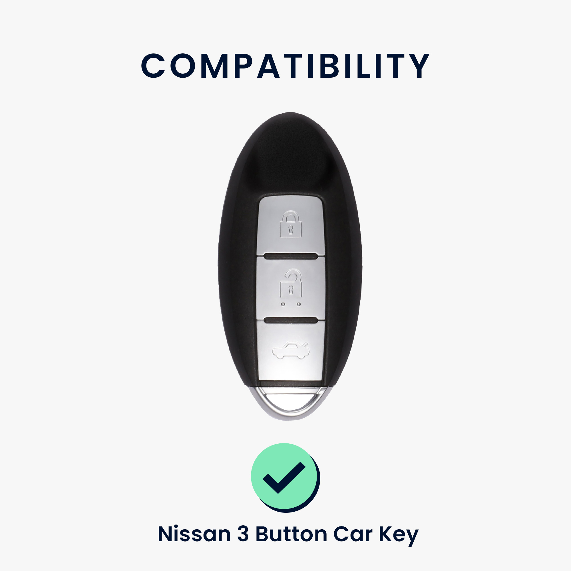 Kwmobile Příslušenství Nissan 3 Button Car Key