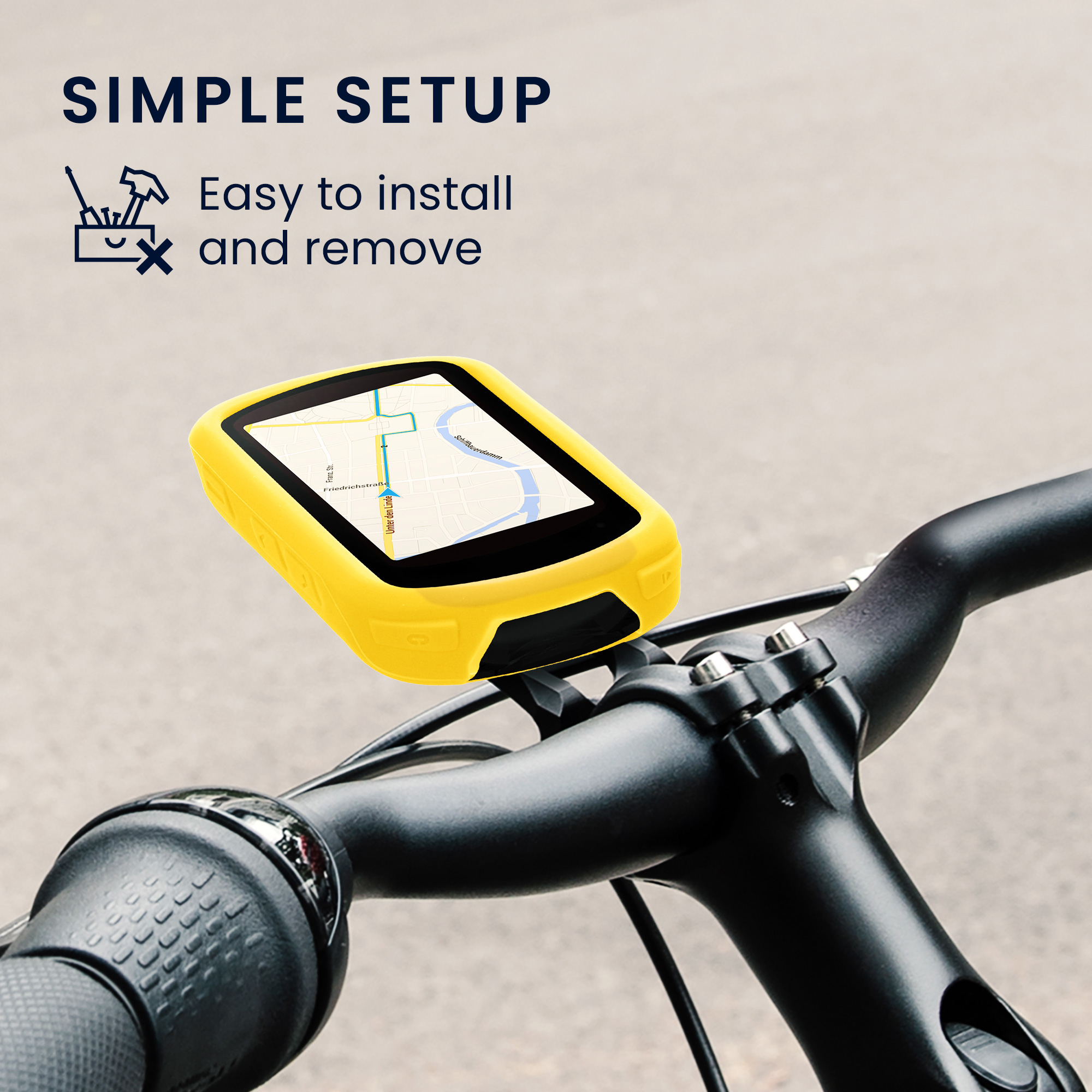 Silikonové pouzdro cyklo GPS Garmin Edge 840 / Edge 540 kwmobile tmavě modrá