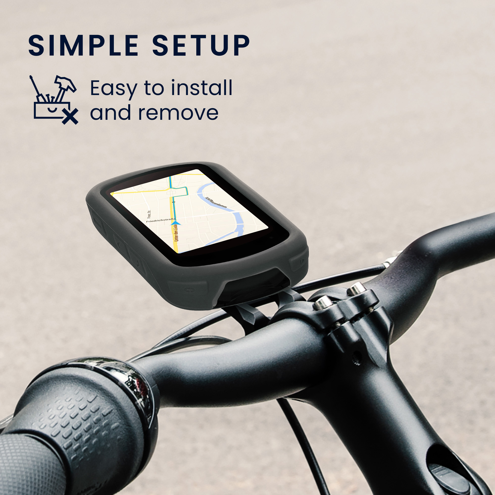Silikonové pouzdro cyklo GPS Garmin Edge 840 / Edge 540 kwmobile černá