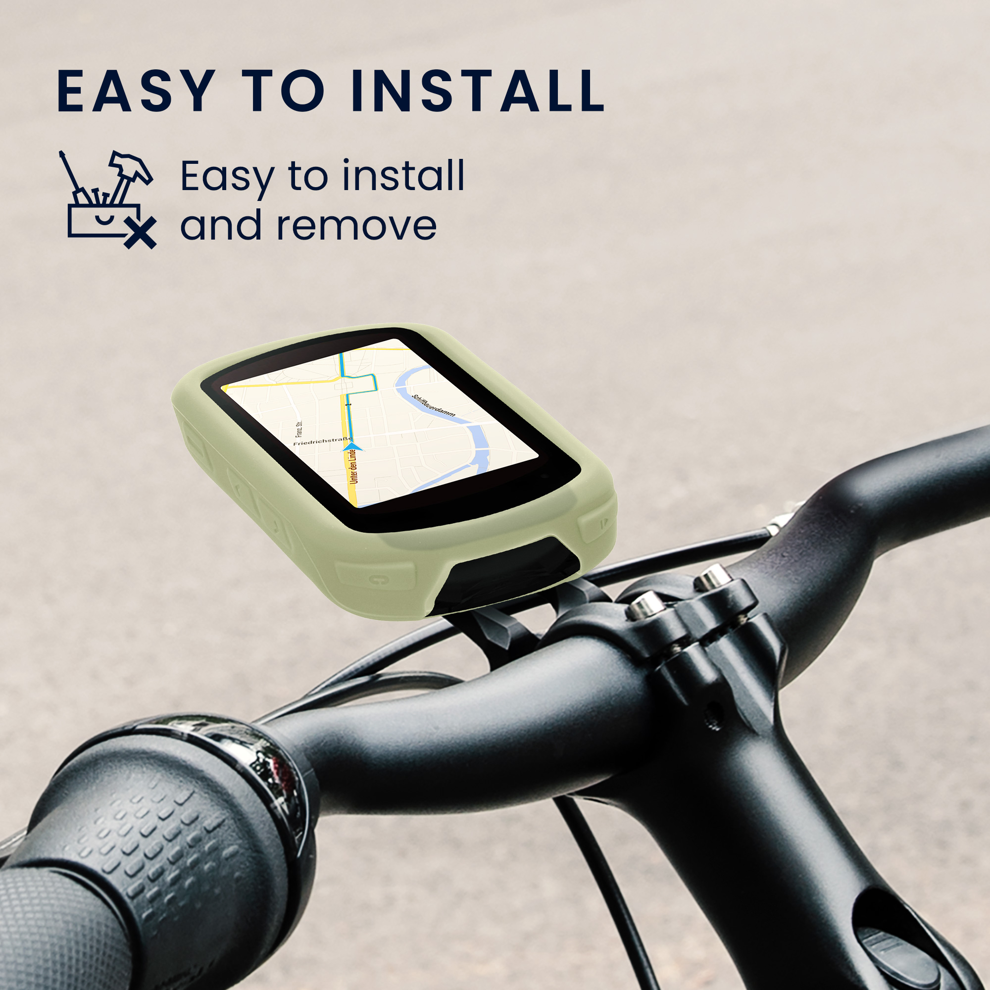 Silikonové pouzdro cyklo GPS Garmin Edge 840 / Edge 540 kwmobile průhledná