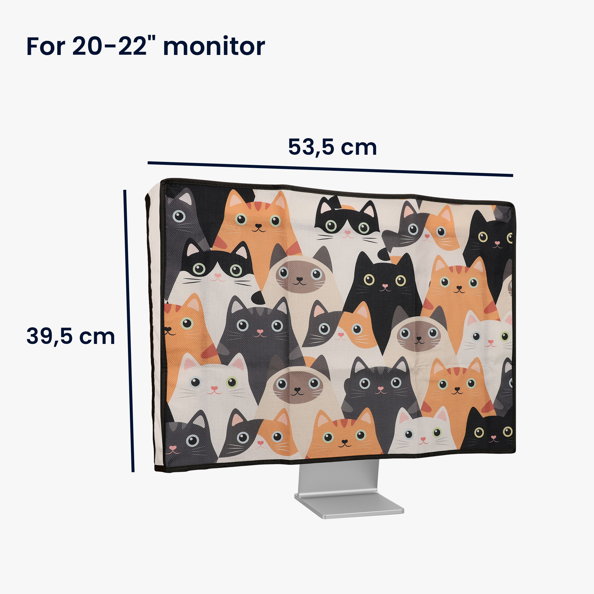 Obal na monitor 20-22" kwmobile motiv koček