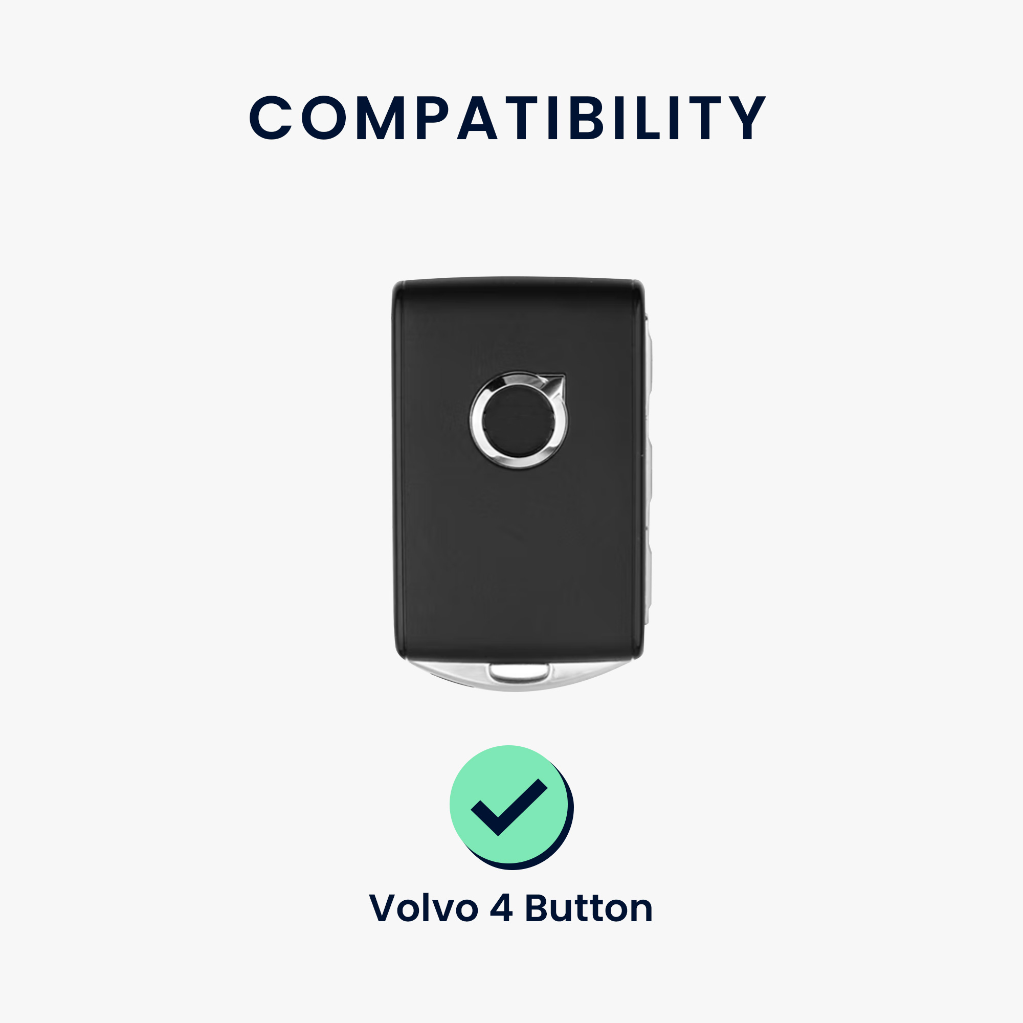 Pouzdro na klíč kwmobile pro Volvo 4tlačítkový klíč Keyless Go - černá / červená