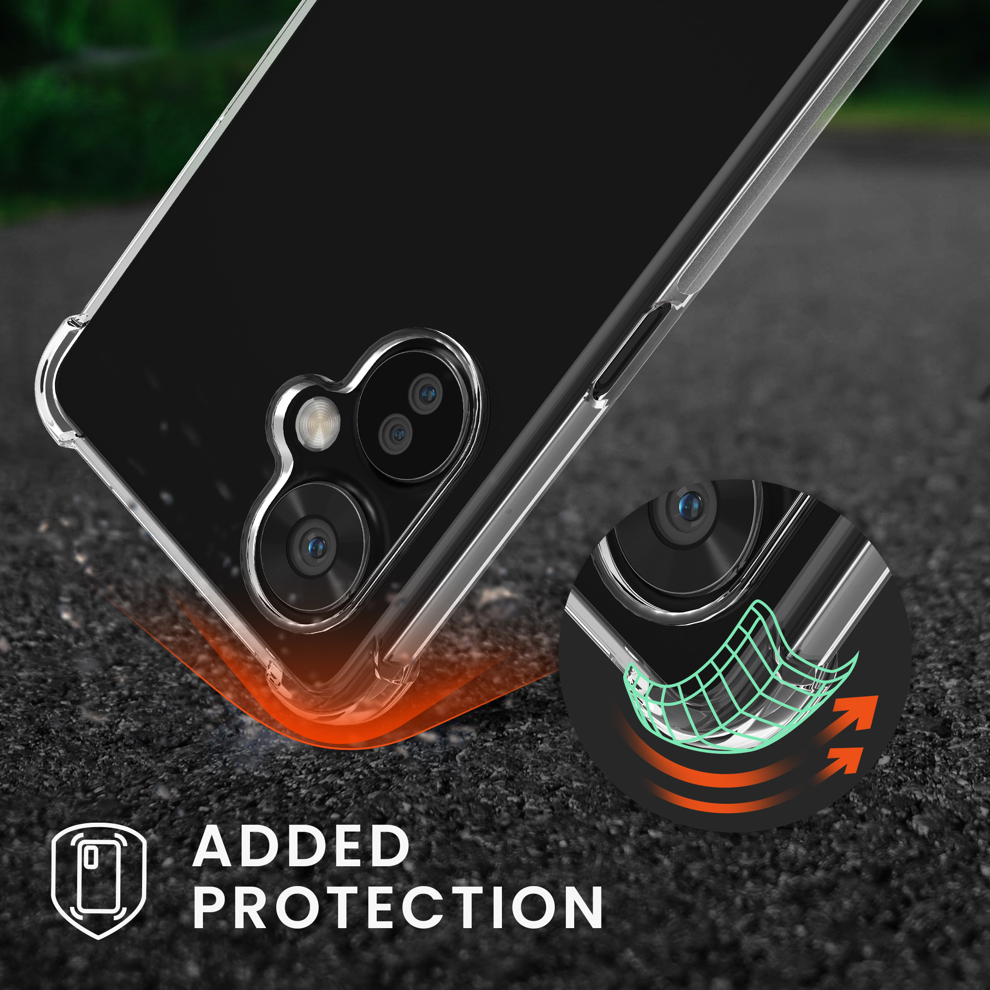 Crossbody kryt kwmobile pro OnePlus Nord CE 3 Lite 5G / Nord N30 5G, transparentní / černá
