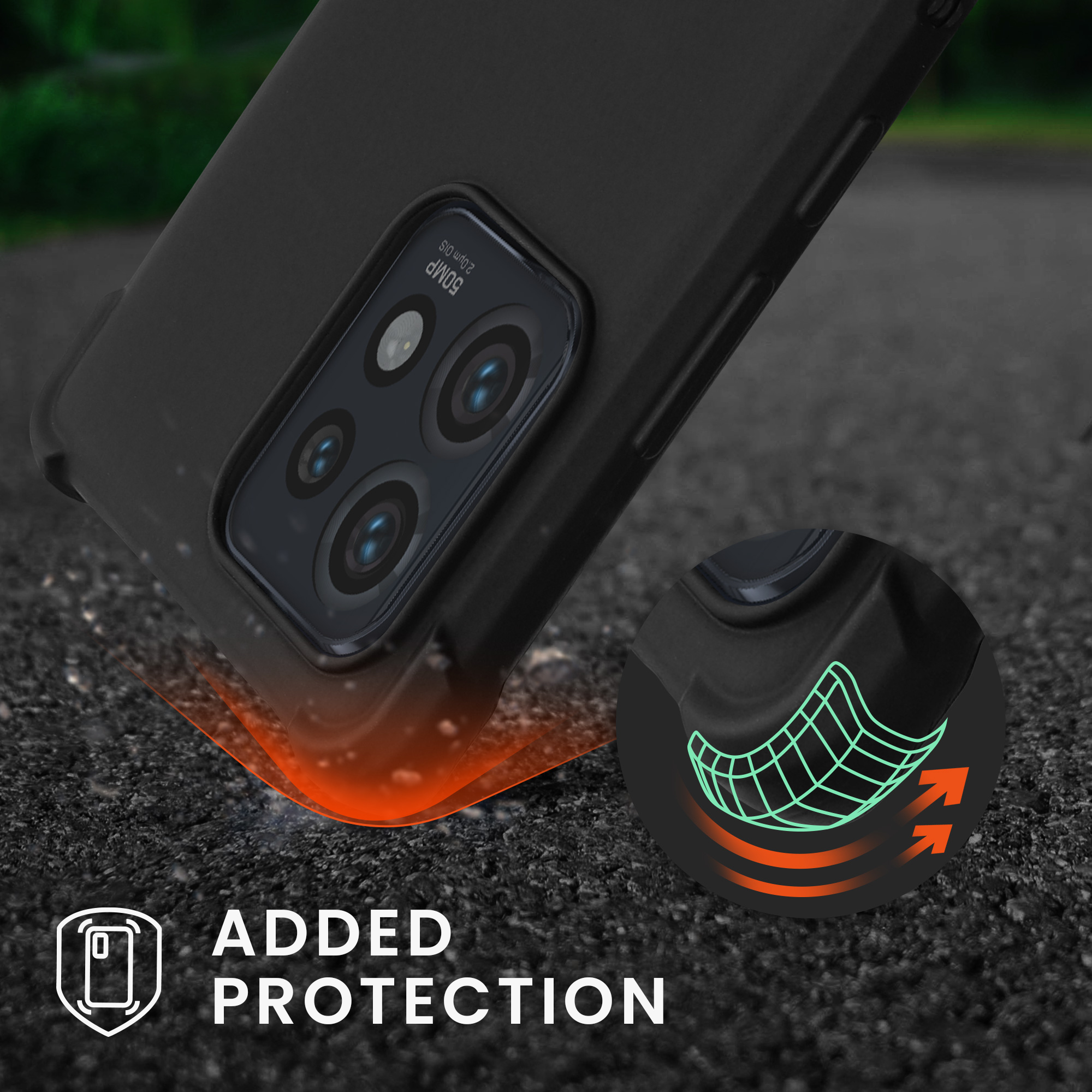 Crossbody kryt na mobil Motorola Edge 40 Pro / Edge+ (2023) kwmobile se šňůrkou černá / transpar
