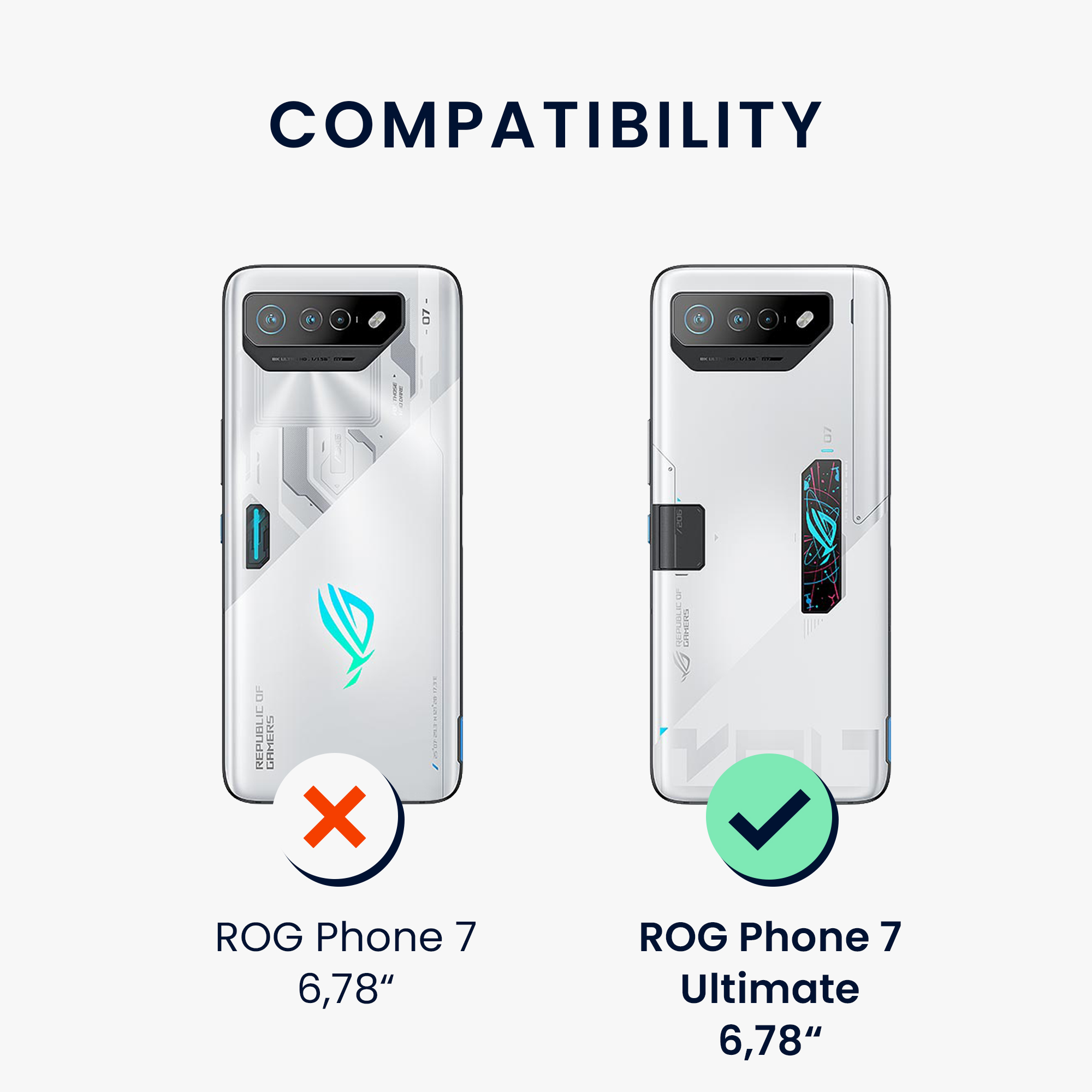 Kryt na zařízení ASUS ROG Phone 7 Ultimate kwmobile - transparentní