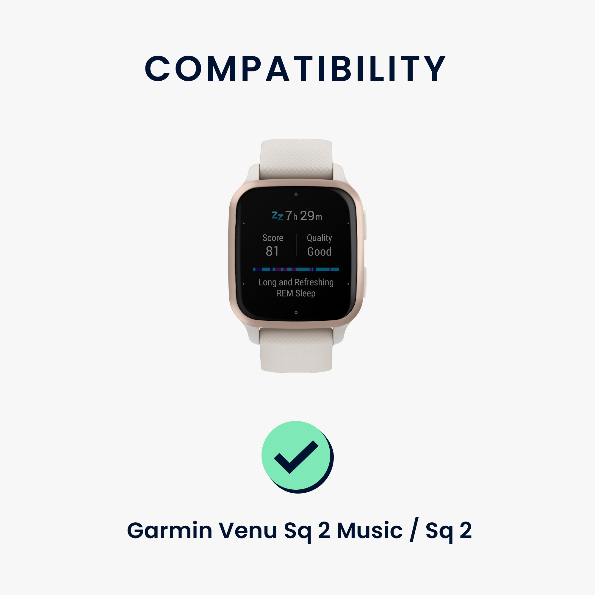 2 ks Řemínek kwmobile pro Garmin Venu Sq 2 Music / Sq 2 - maskáčová černá / světle zelená / tmavě zelená