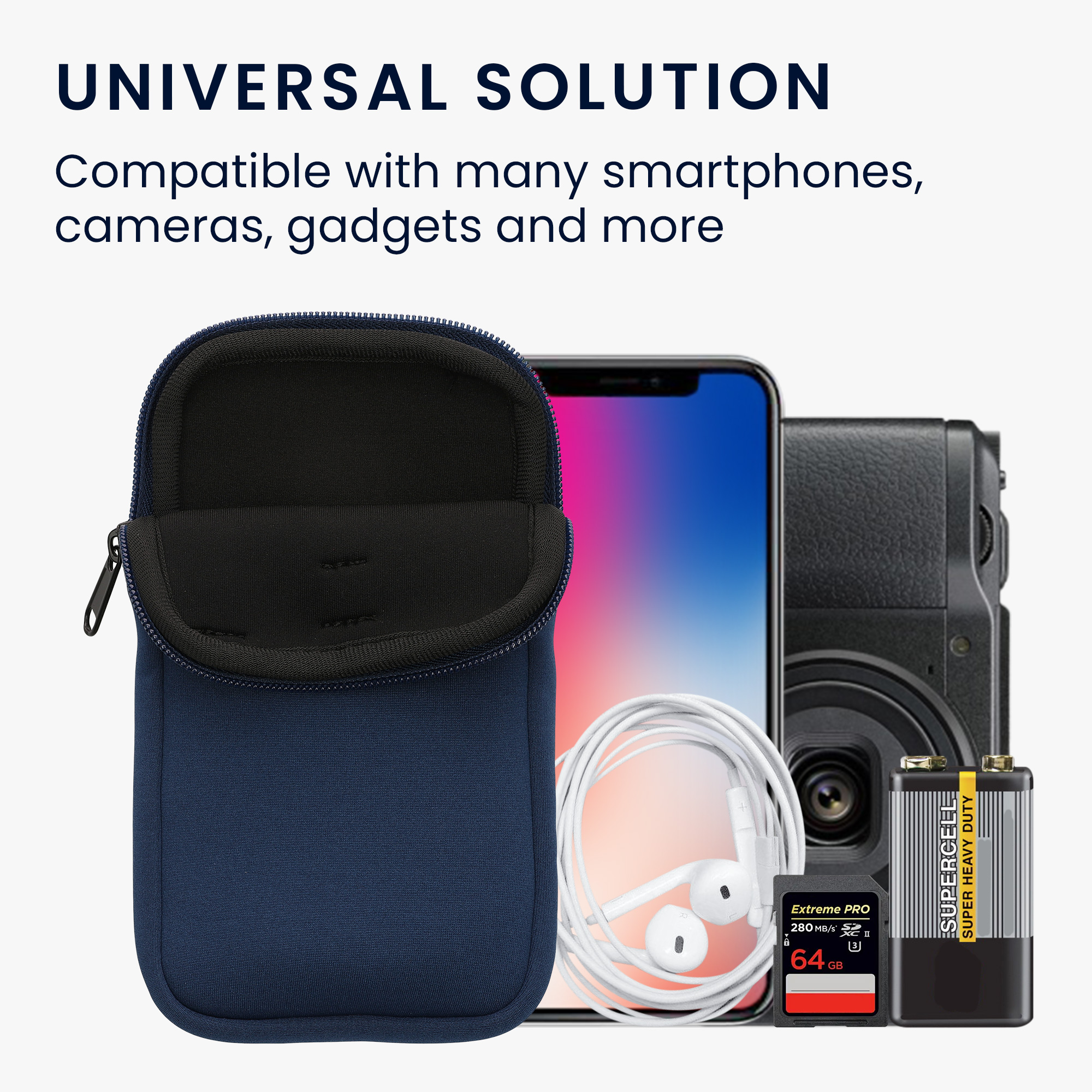Univerzální pouzdro kwmobile na mobil XL 6,7/6,8" (17,2 x 8,4 cm) - námořnická modrá