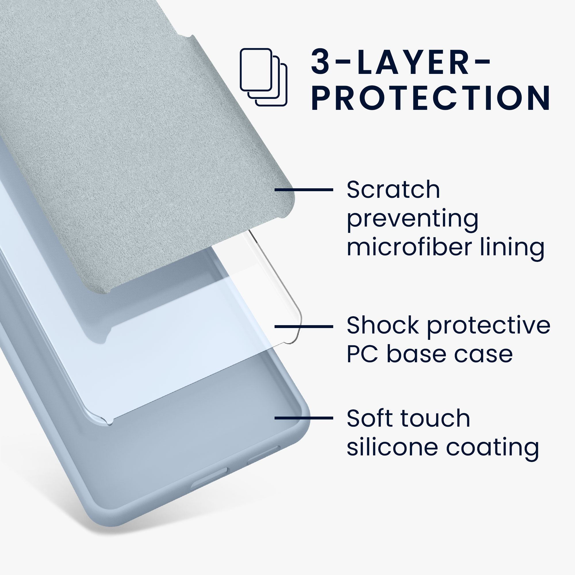 TPU kryt kwmobile Google Pixel 7a - světle modrý matný