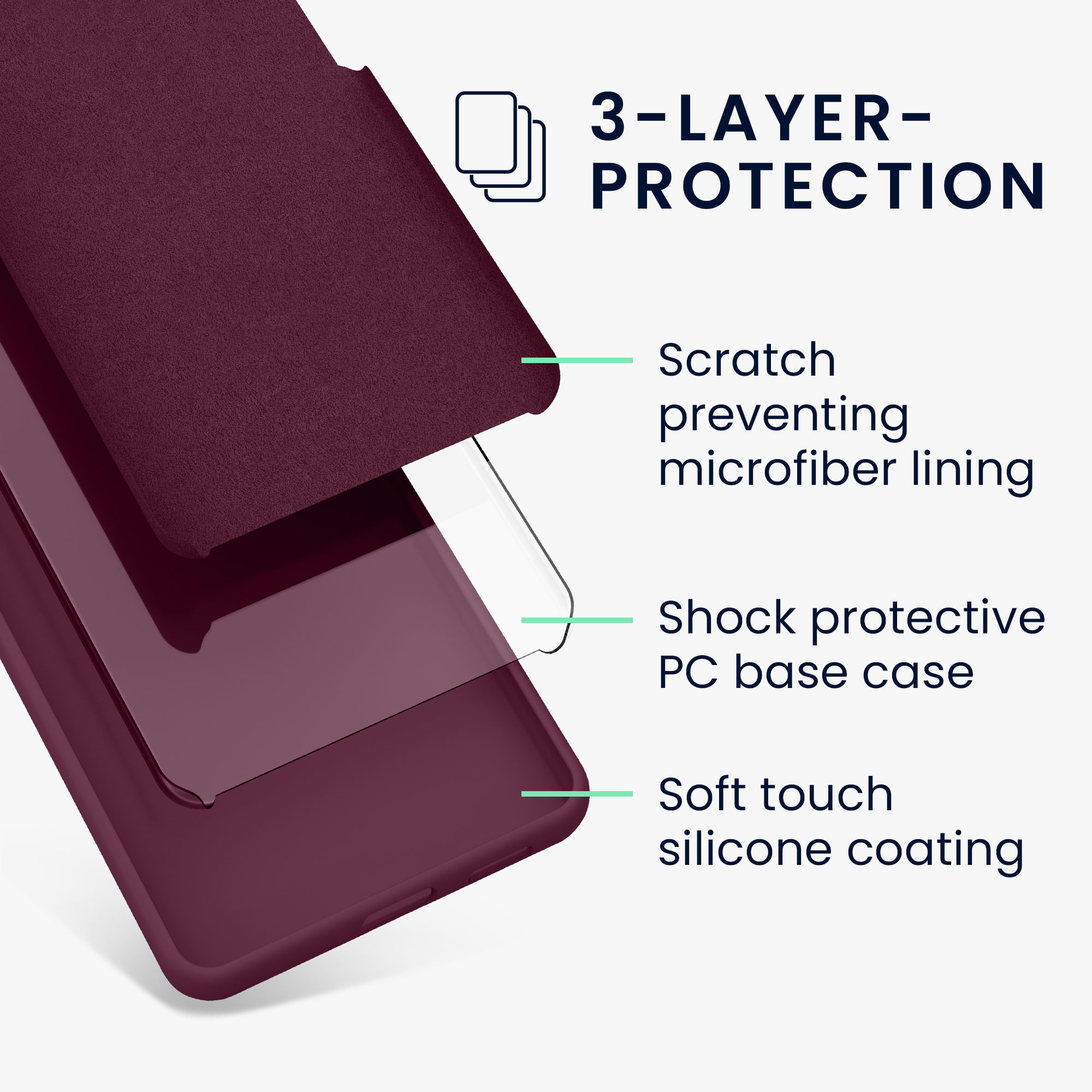 TPU kryt kwmobile Google Pixel 7a - vínově fialový
