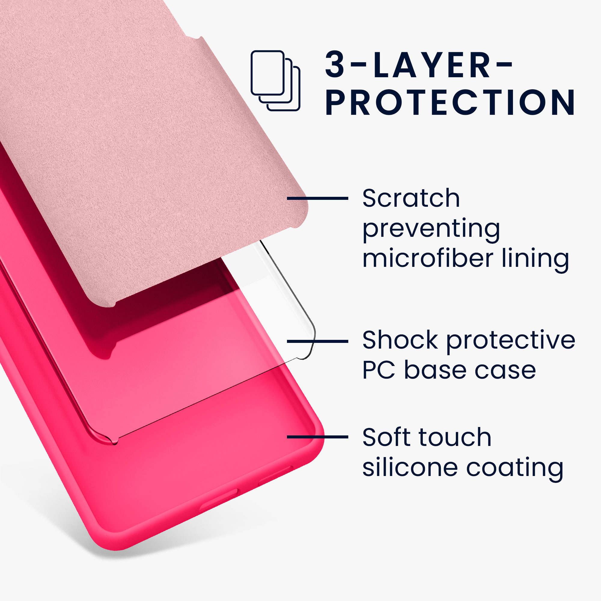 TPU kryt kwmobile Google Pixel 7a - neonově růžový