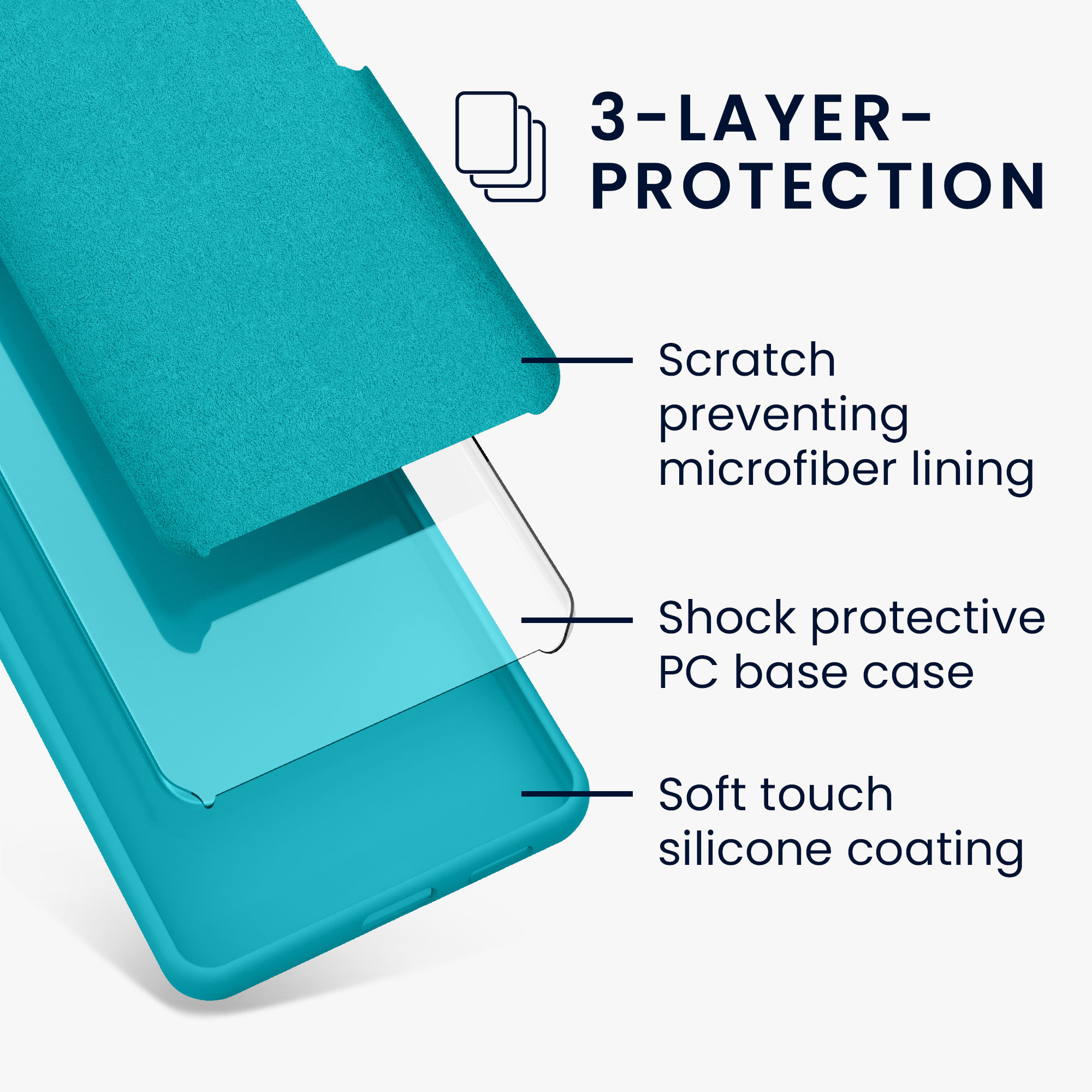 TPU kryt kwmobile Google Pixel 7a - ledově modrý Cool Glacier