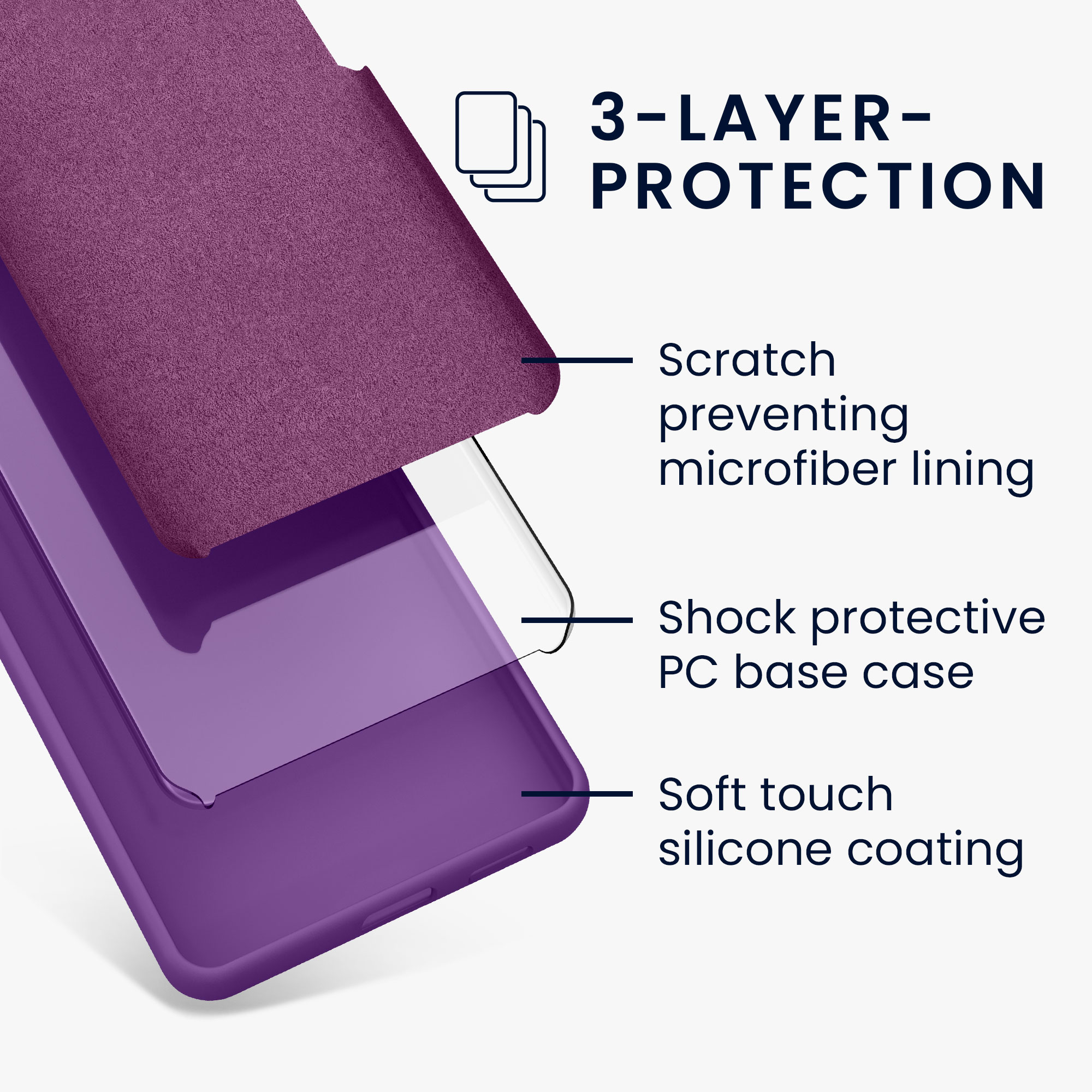 TPU kryt kwmobile Google Pixel 7a - Orchid Purple