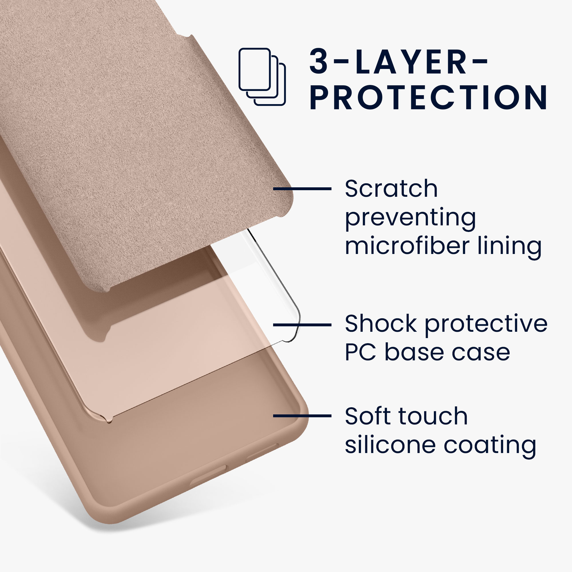 TPU kryt kwmobile Google Pixel 7a - matně starorůžový