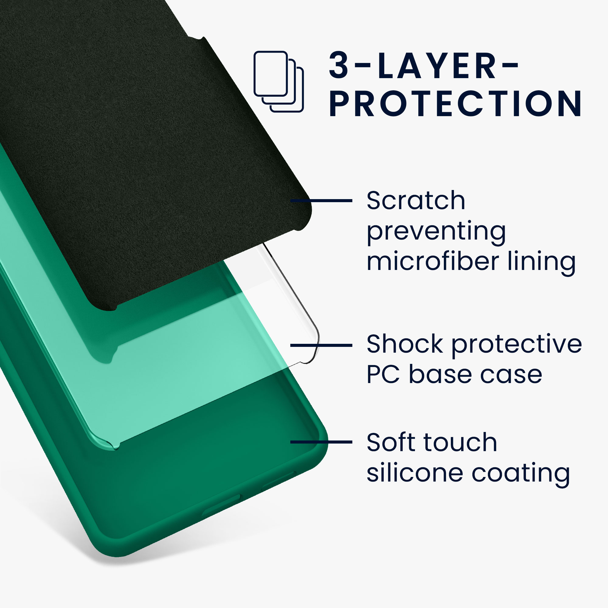 TPU kryt kwmobile Google Pixel 7a - smaragdově zelený
