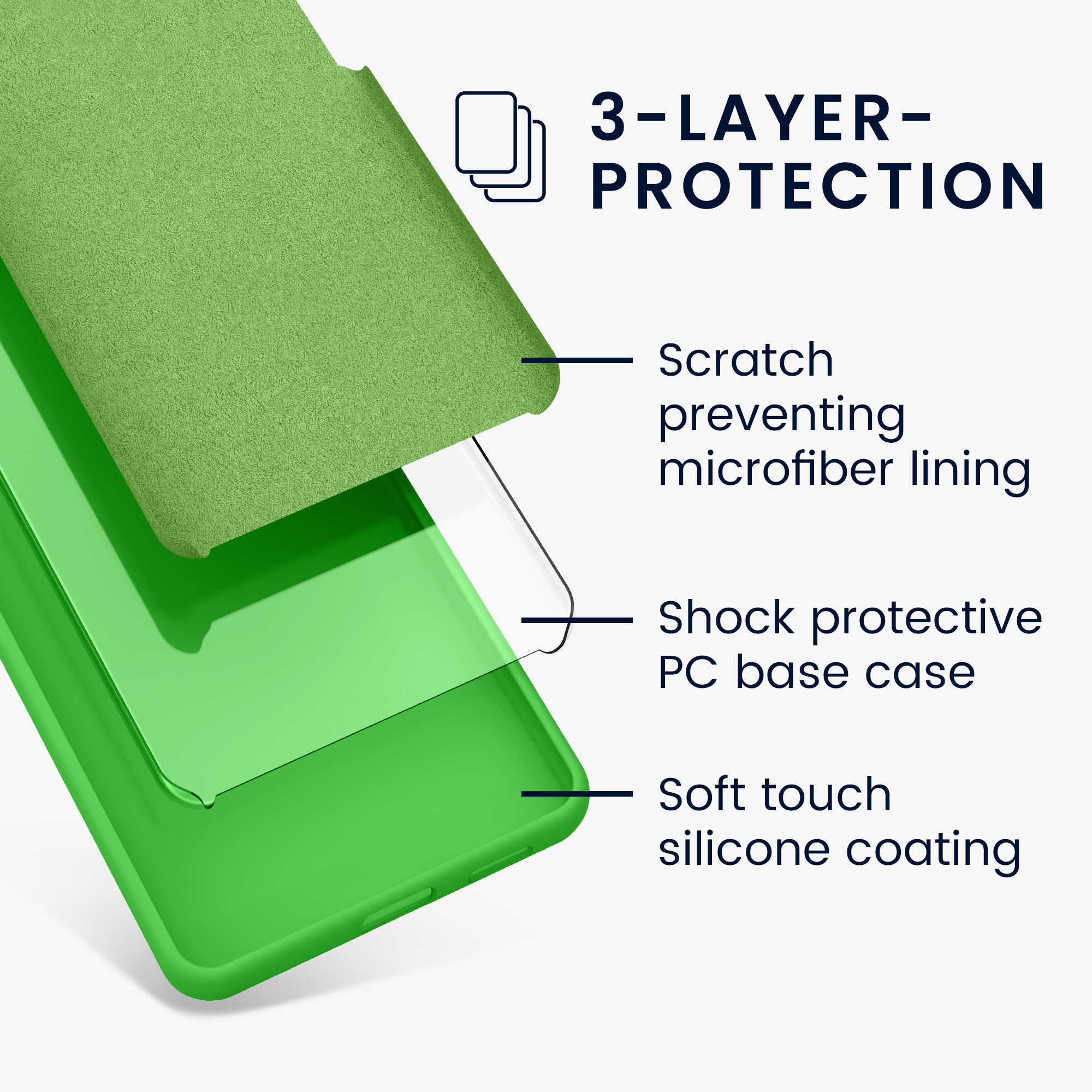 TPU kryt kwmobile Google Pixel 7a - limetkově zelený