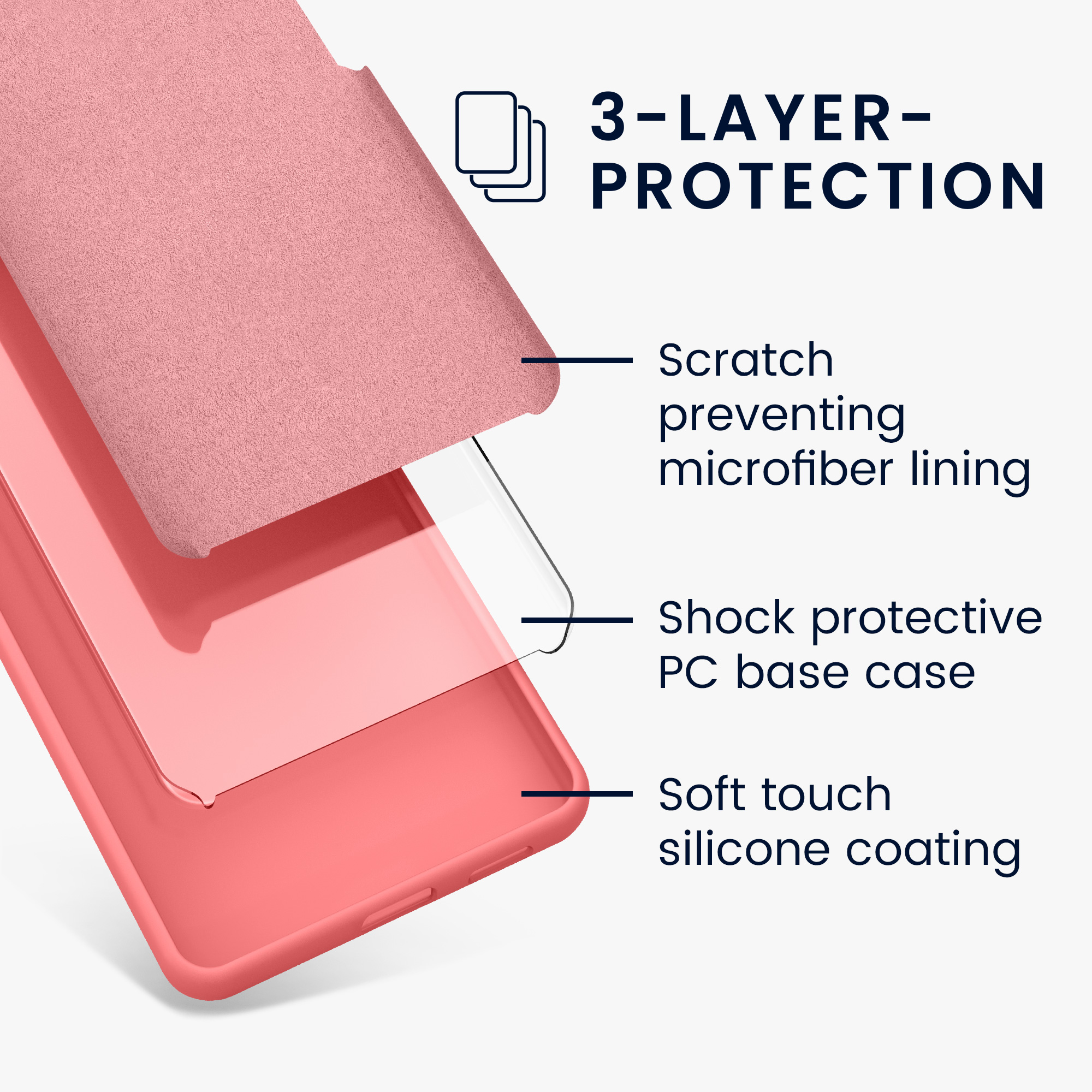 TPU kryt kwmobile Google Pixel 7a - pastelově korálový
