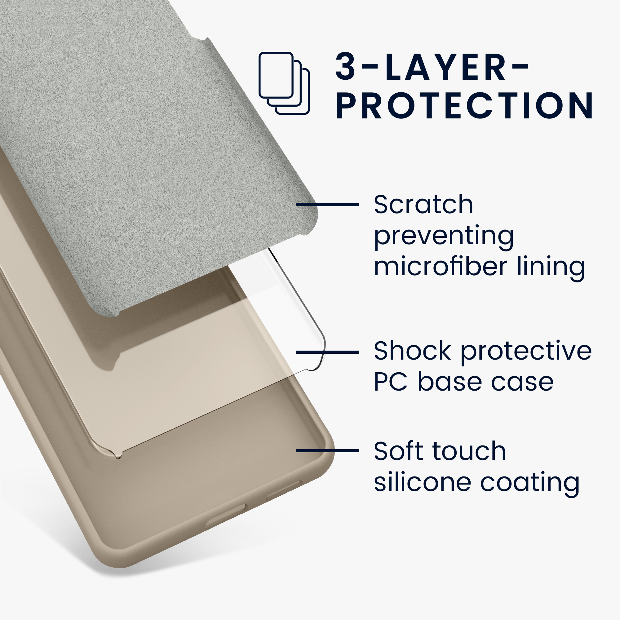 TPU kryt kwmobile Google Pixel 7a - Taupe
