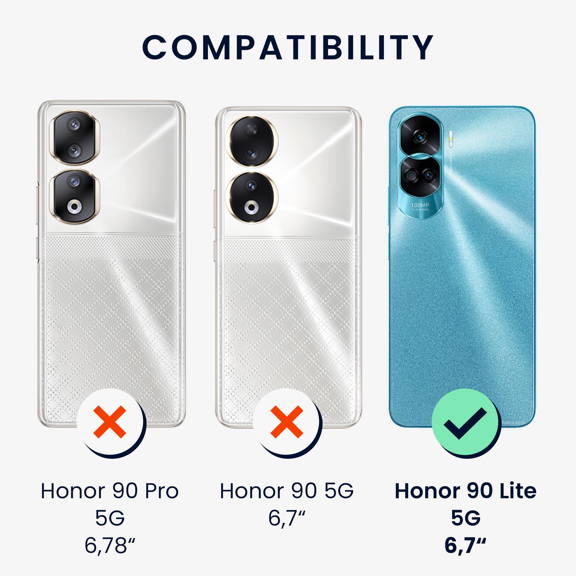 Kryt na mobil HONOR 90 Lite 5G kwmobile TPU metalický metalická karibská modrá