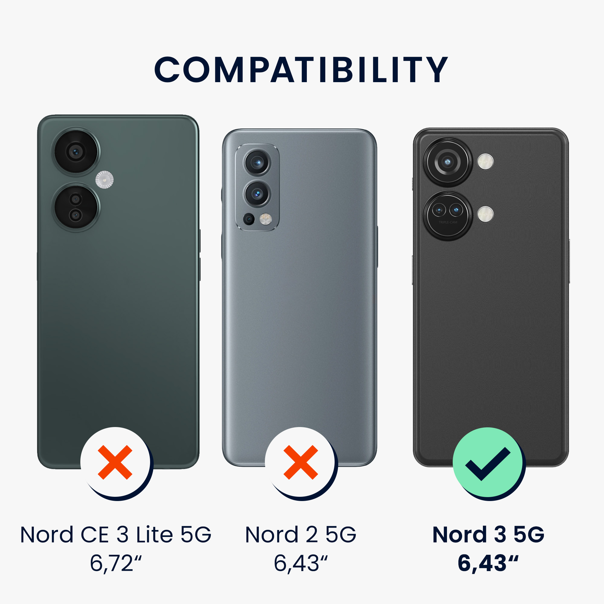 Kwmobile Crossbody pouzdro OnePlus Nord 3 5G transparentní / černá