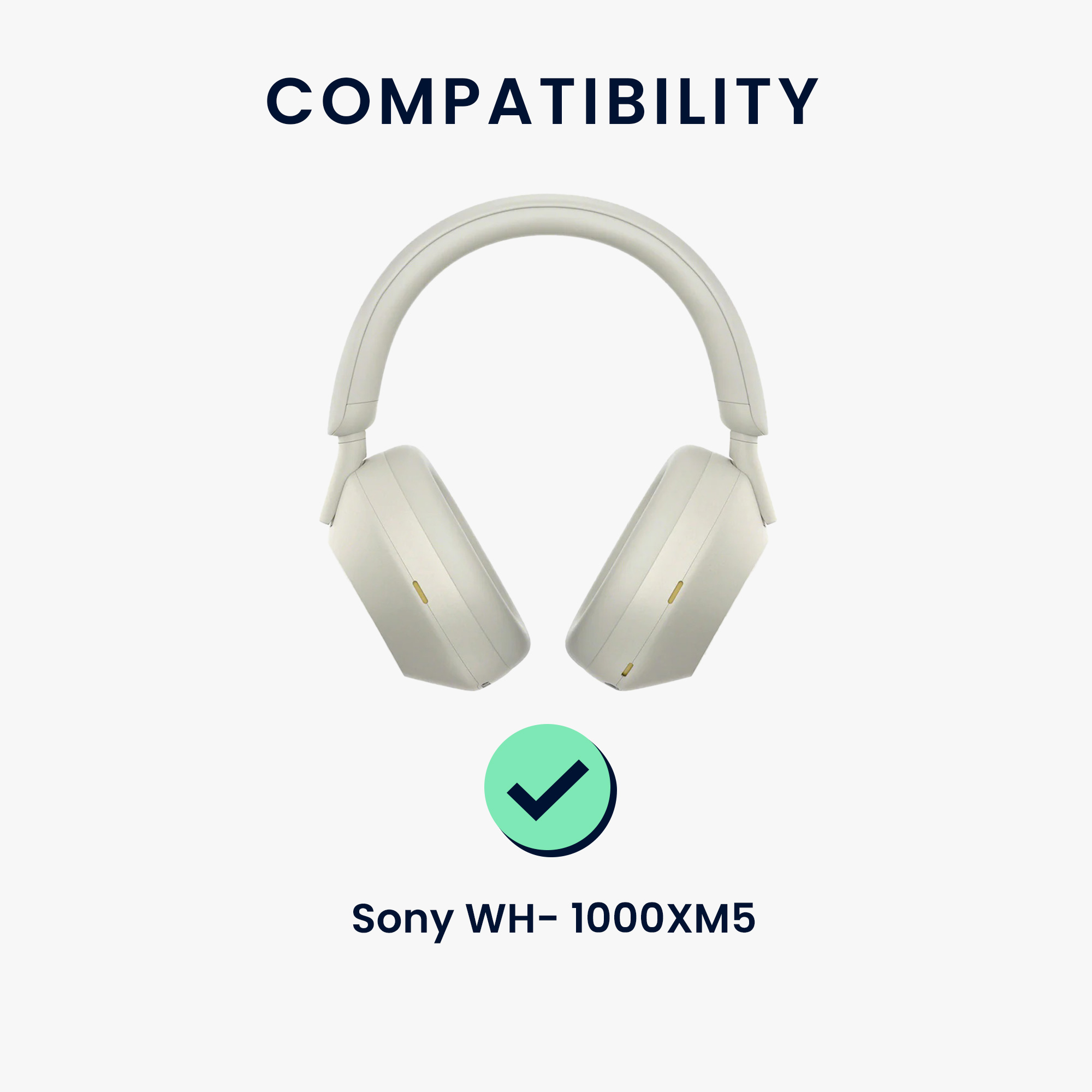 Náhradní náušníky kwmobile pro Sony WH-1000XM5, béžová