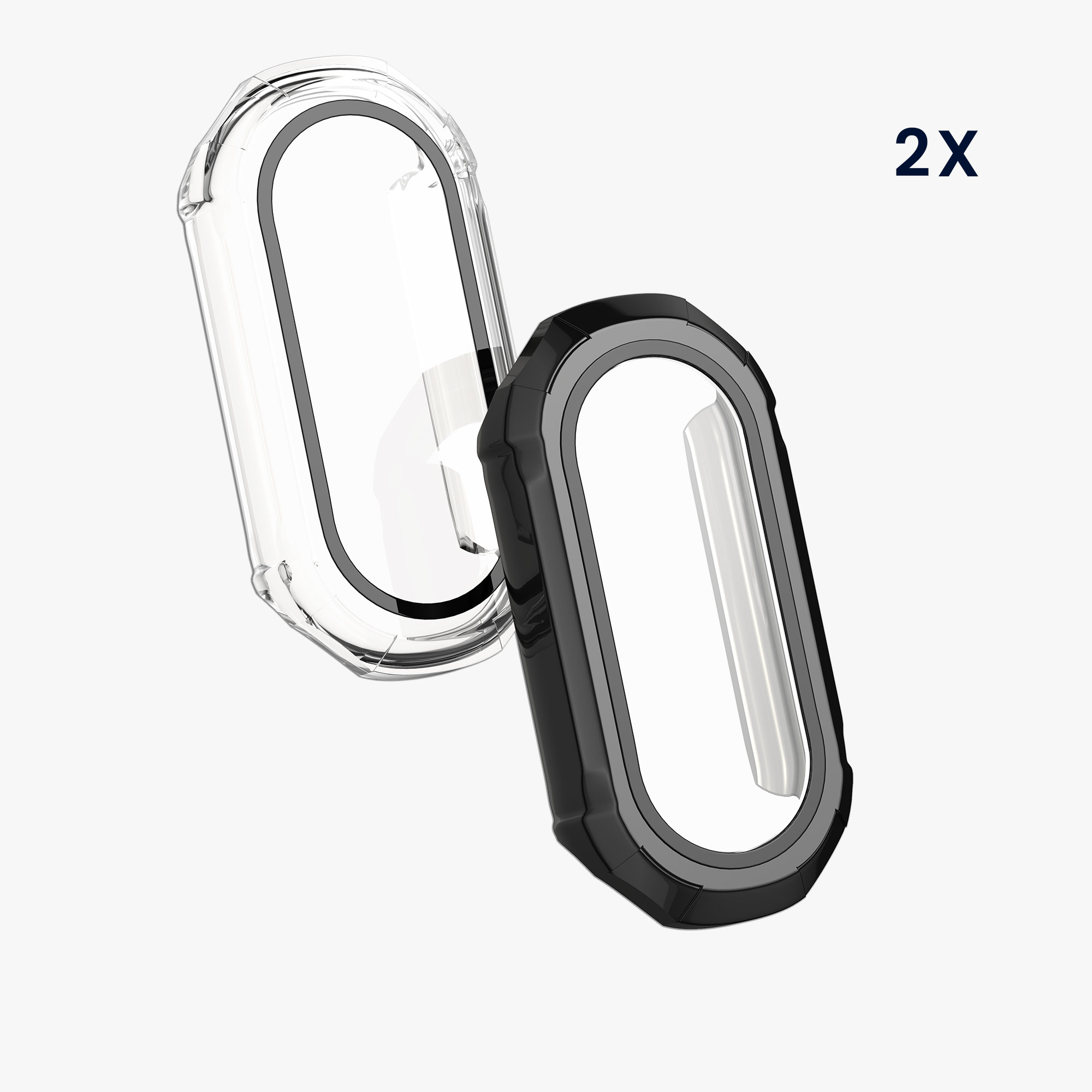2 ks Kryt s ochranou displeje kwmobile Xiaomi Mi, transparentní / černá