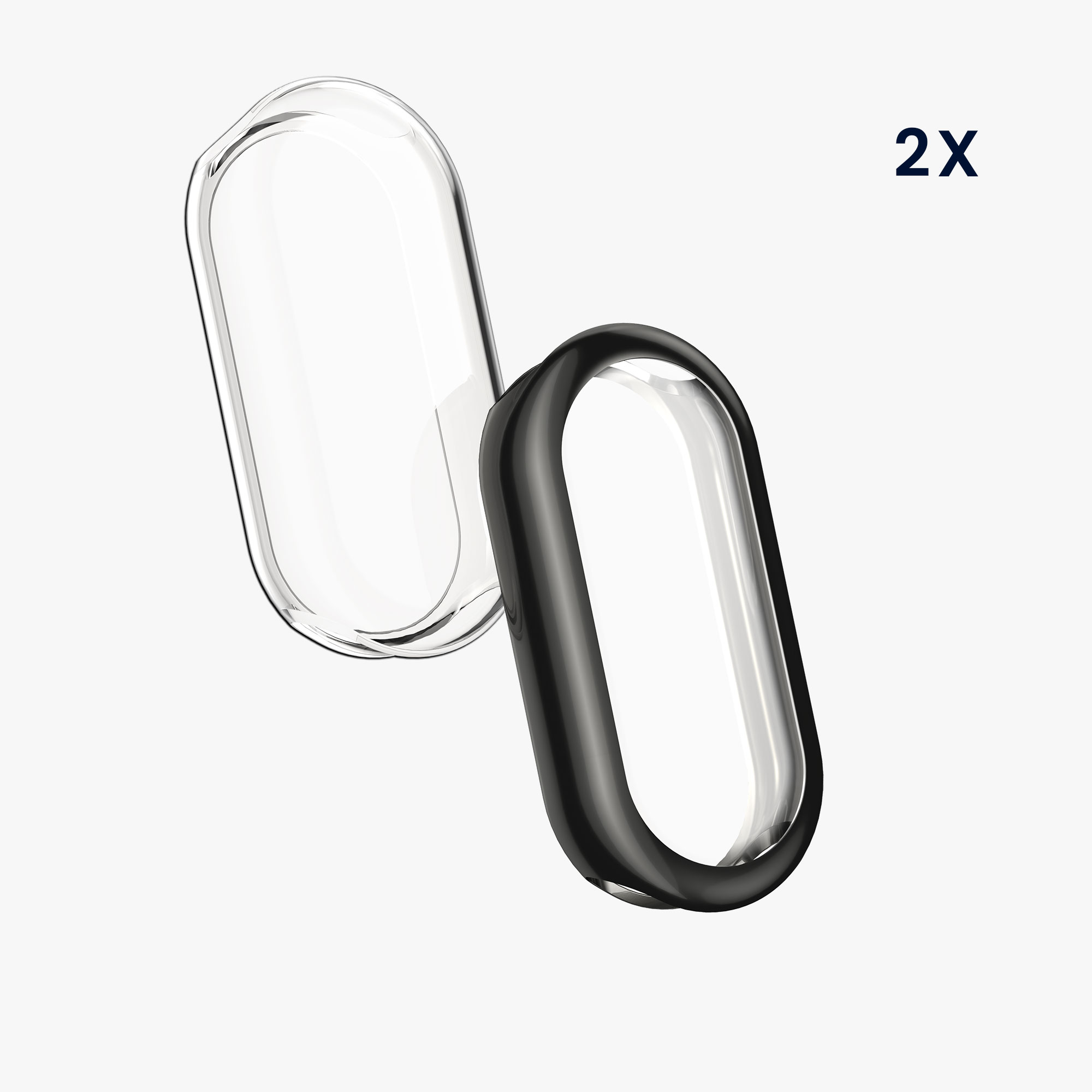 2 ks Kryt s ochranou displeje kwmobile Xiaomi Mi, transparentní / černá