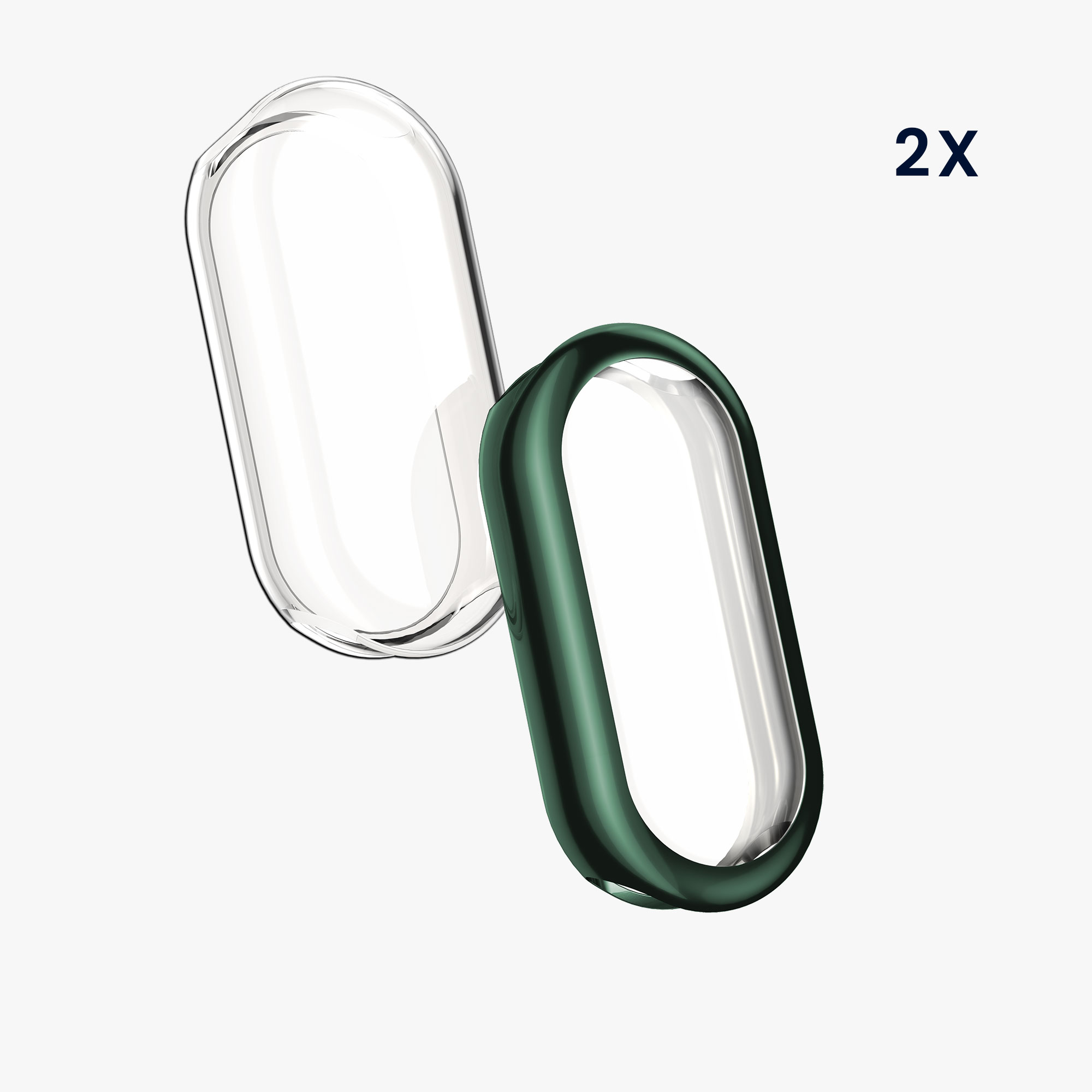 2 ks Kryt s ochranou displeje kwmobile Xiaomi Mi, transparentní / zelená