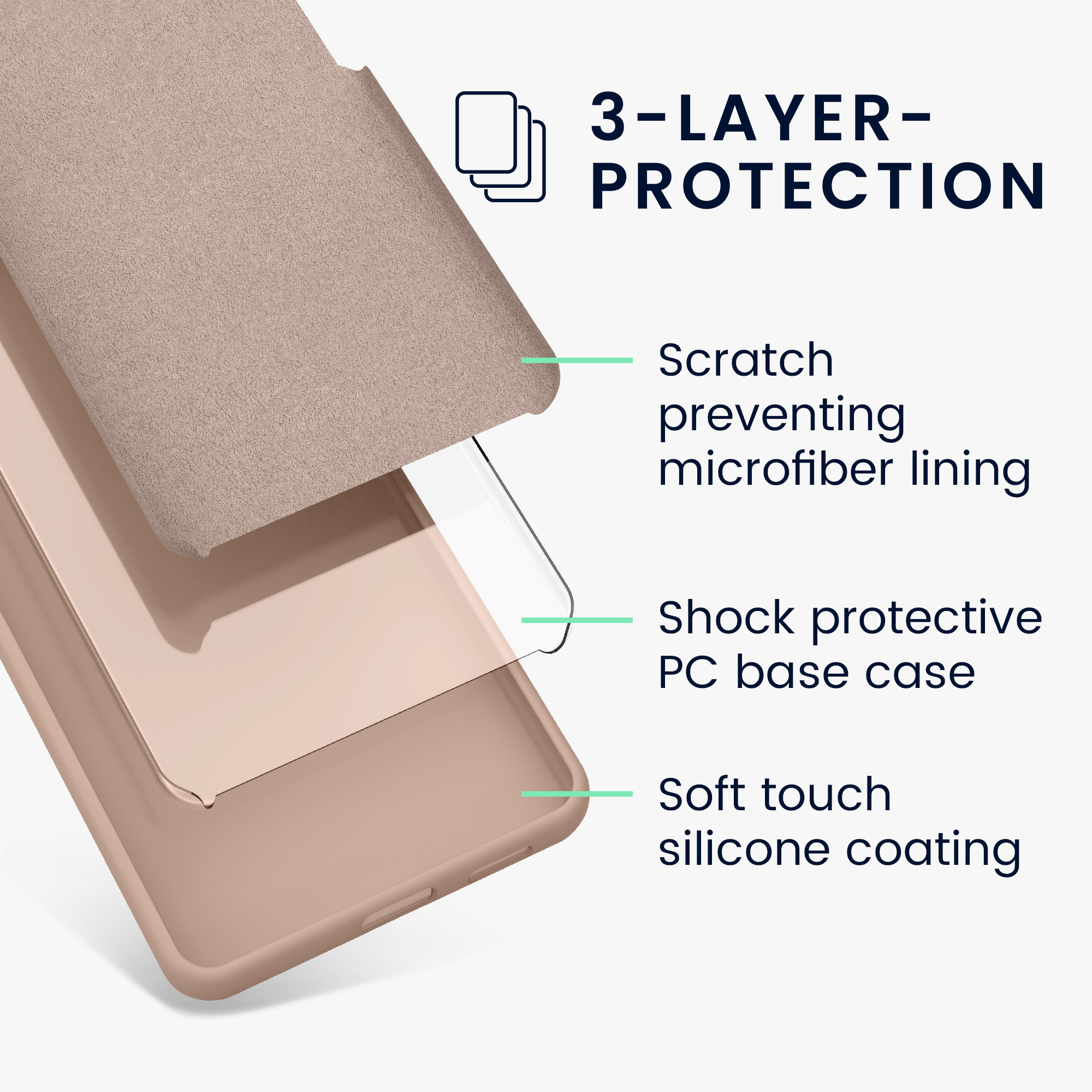 TPU kryt kwmobile Google Pixel 8 - matně starorůžový