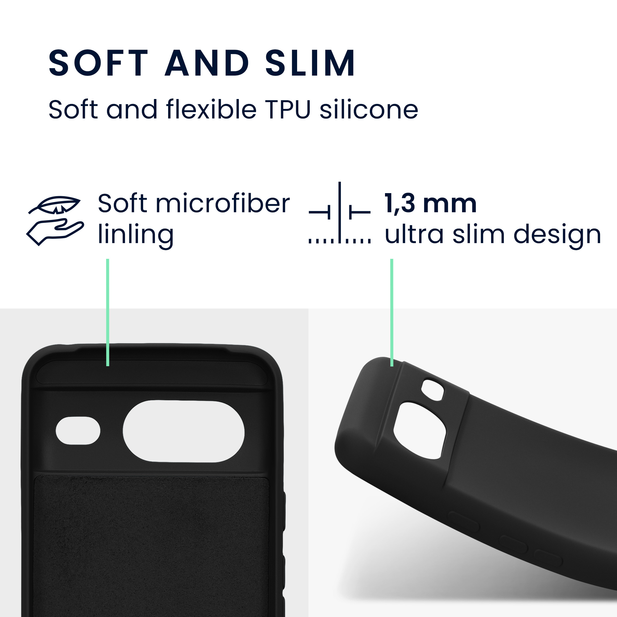 TPU kryt kwmobile Google Pixel 8 - černý