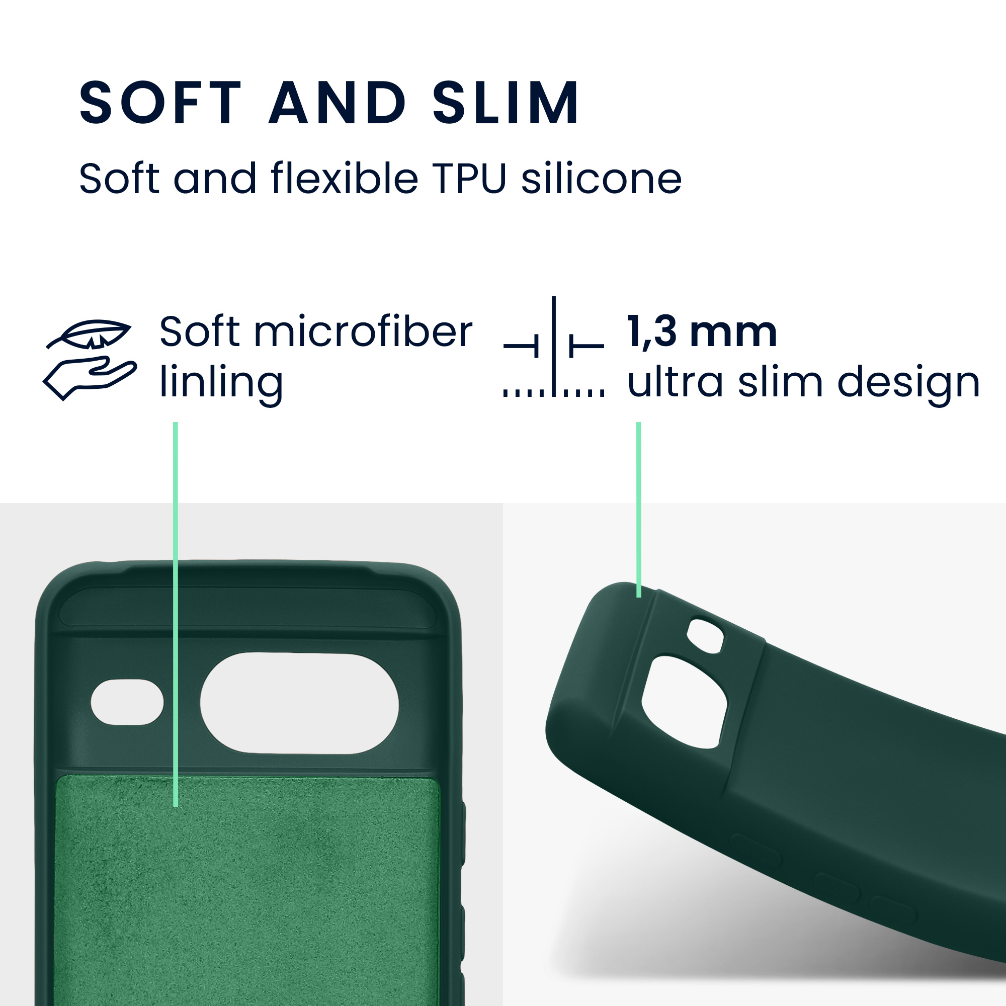 TPU kryt kwmobile Google Pixel 8 - Moss Green