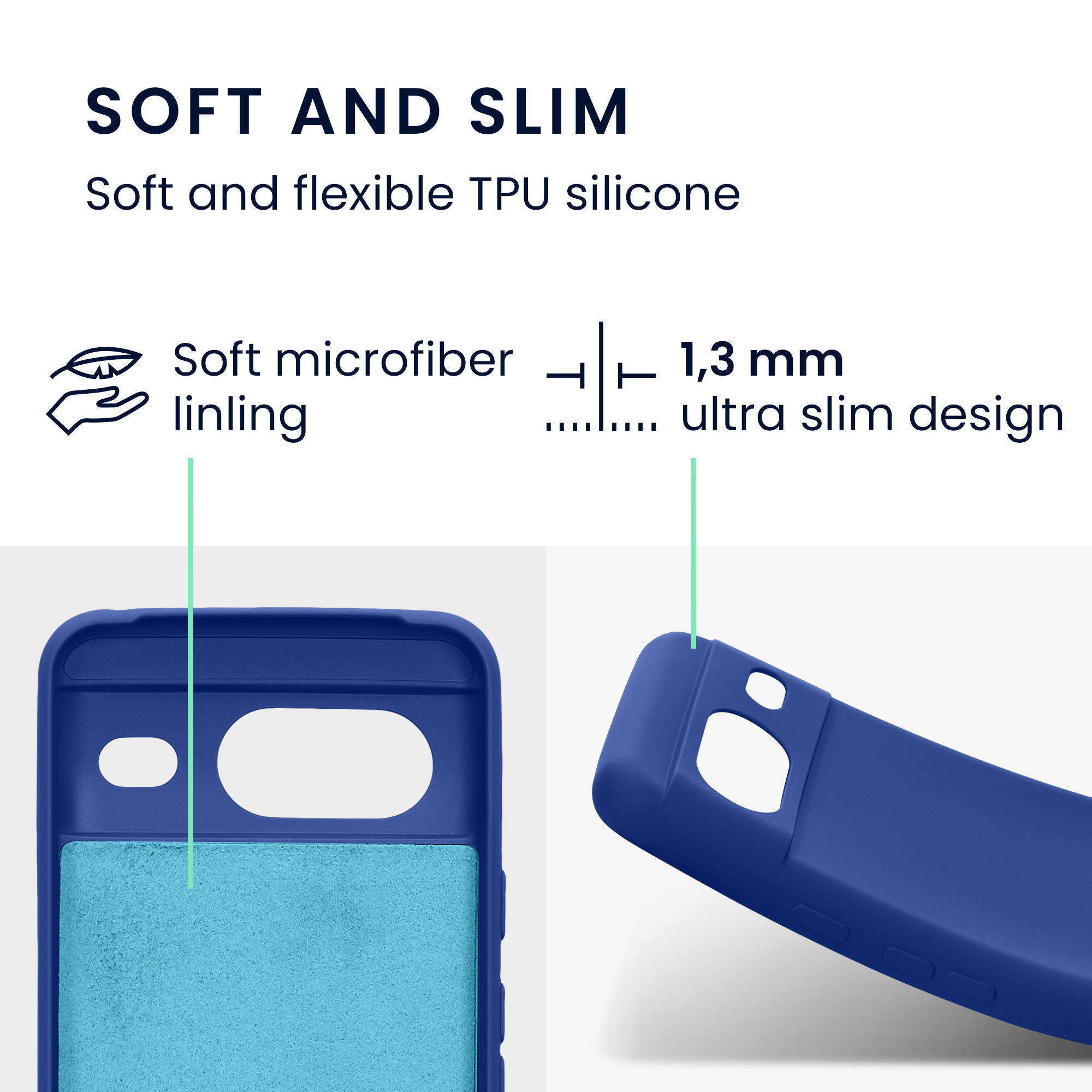 TPU kryt kwmobile Google Pixel 8 - Baltic Blue