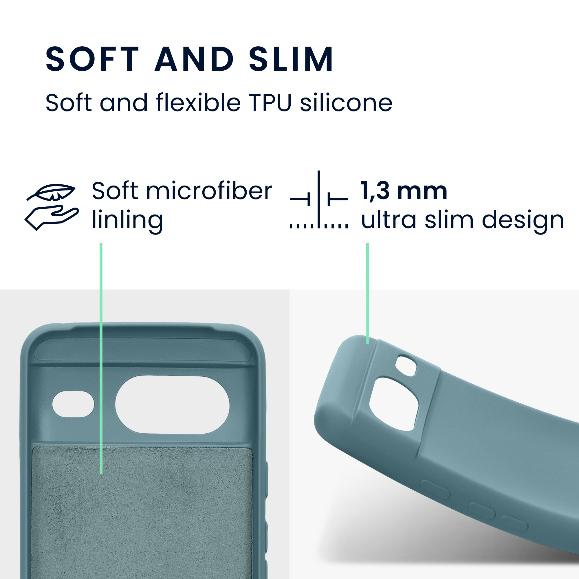 TPU kryt kwmobile Google Pixel 8 - béžově šedý Antique Stone