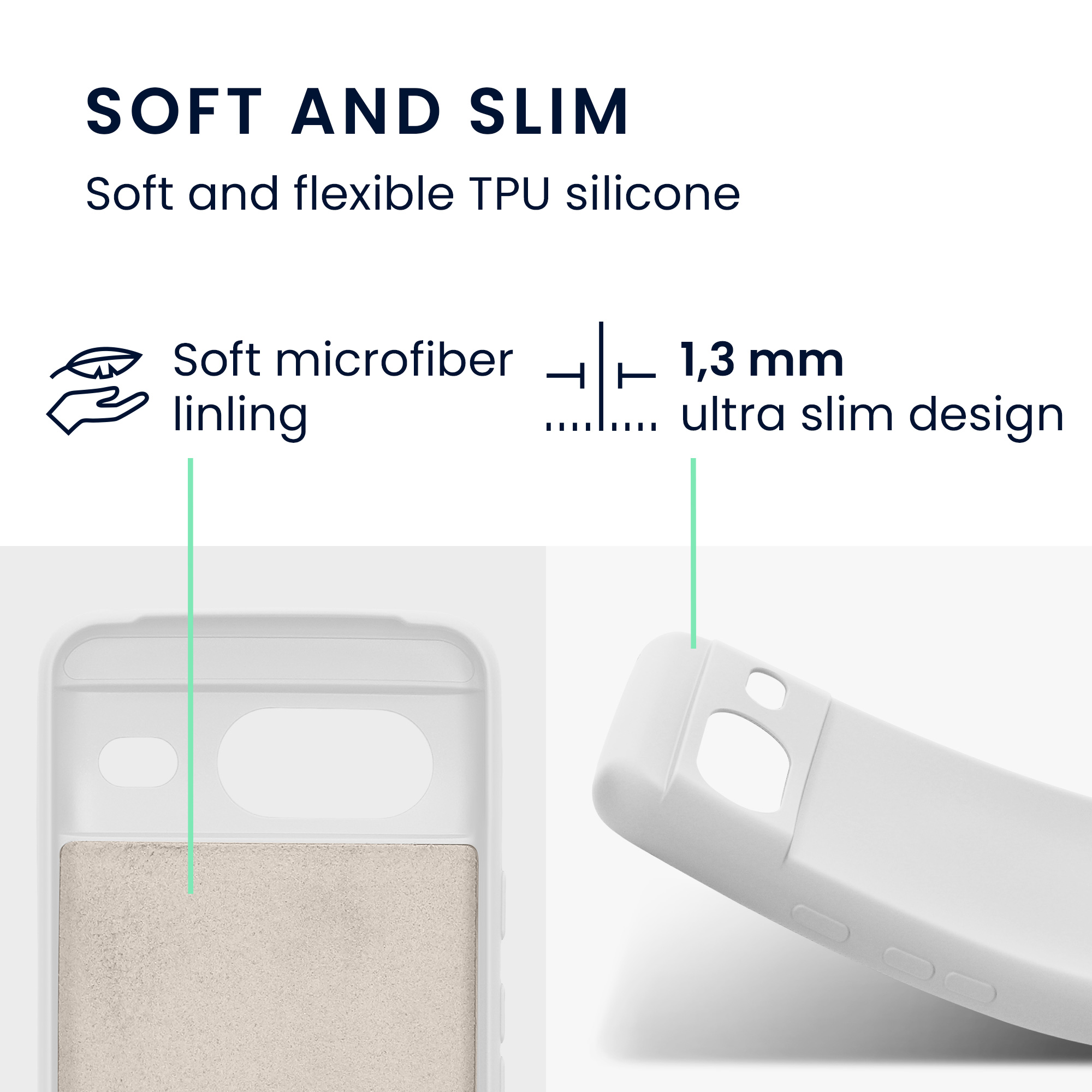 TPU kryt kwmobile Google Pixel 8 - bílý