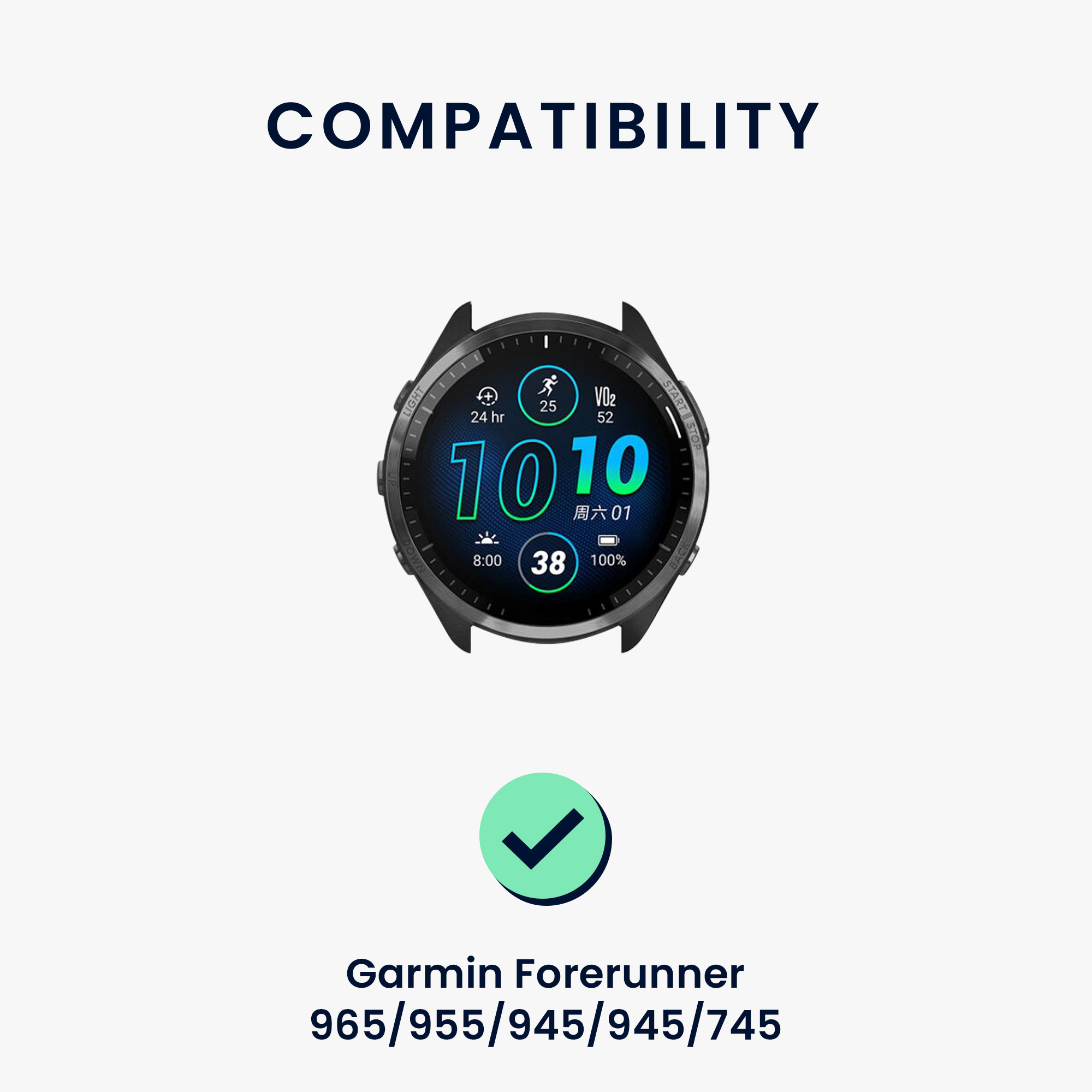 Řemínek Garmin Forerunner 965 / 955 /  kwmobile silikon 1 ks černá / šedá