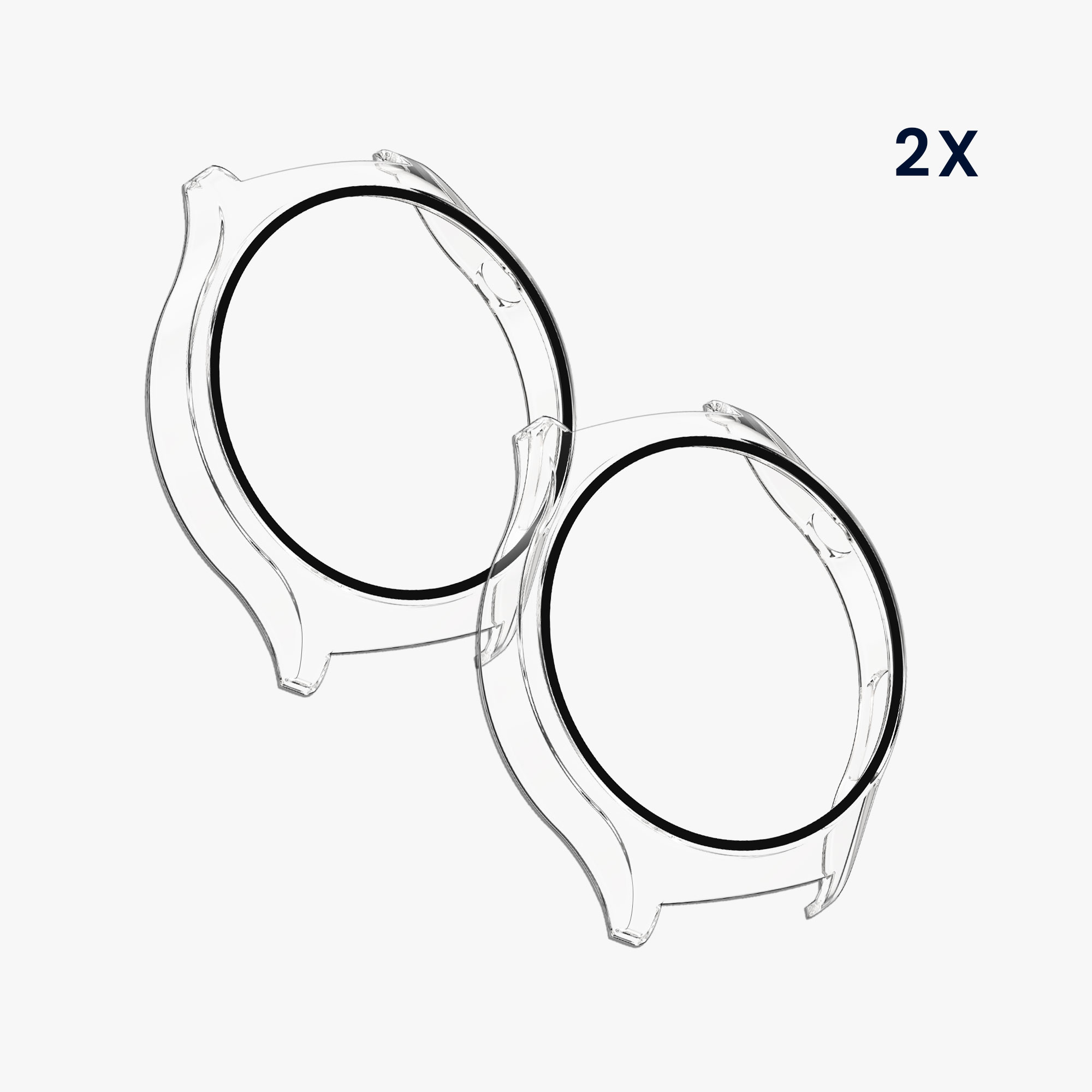Kryt s ochranným sklem kwmobile pro Huawei Watch 4 - 2 ks - transparentní