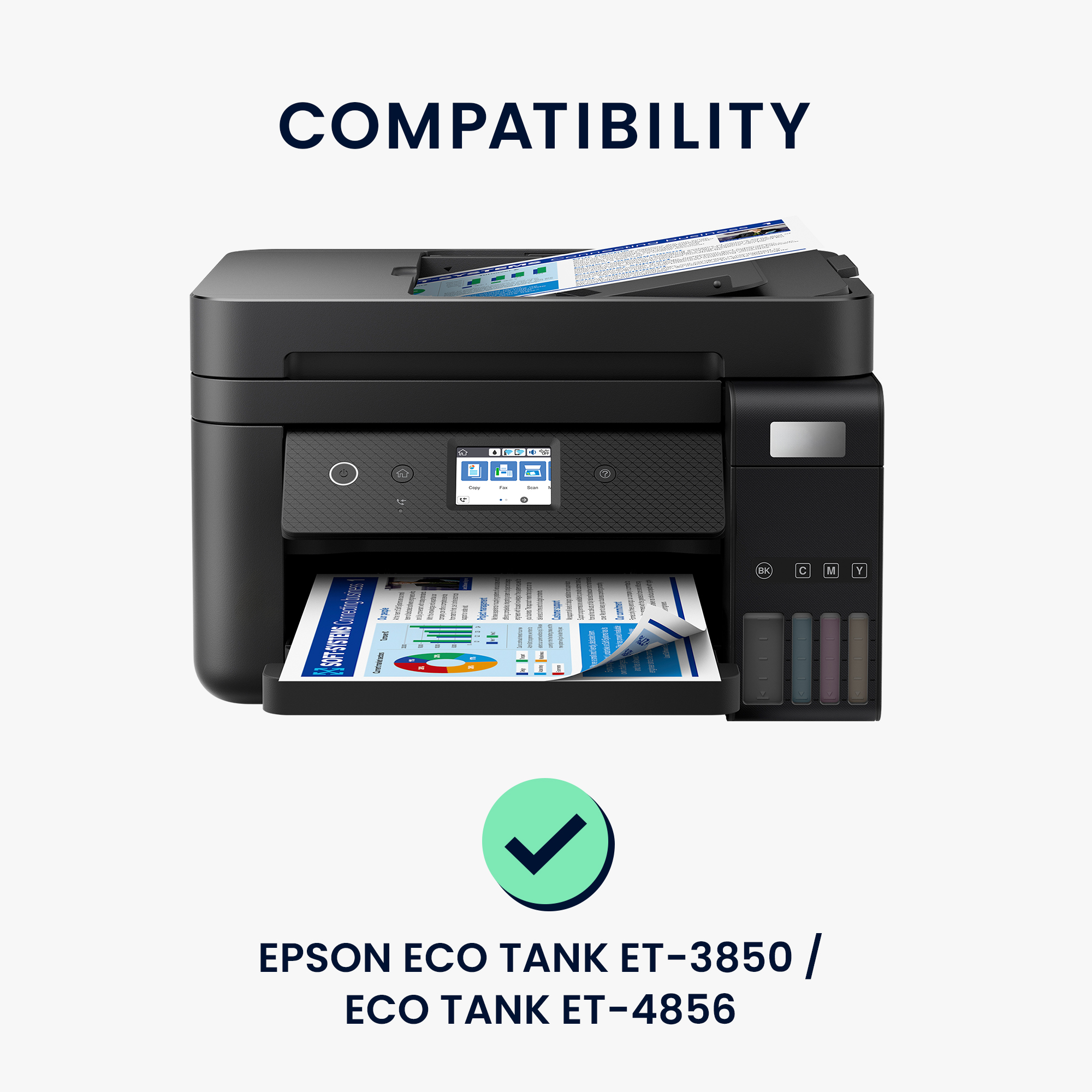 Ochranný obal na tiskárnu Epson Eco Tank ET-3850 světle šedé