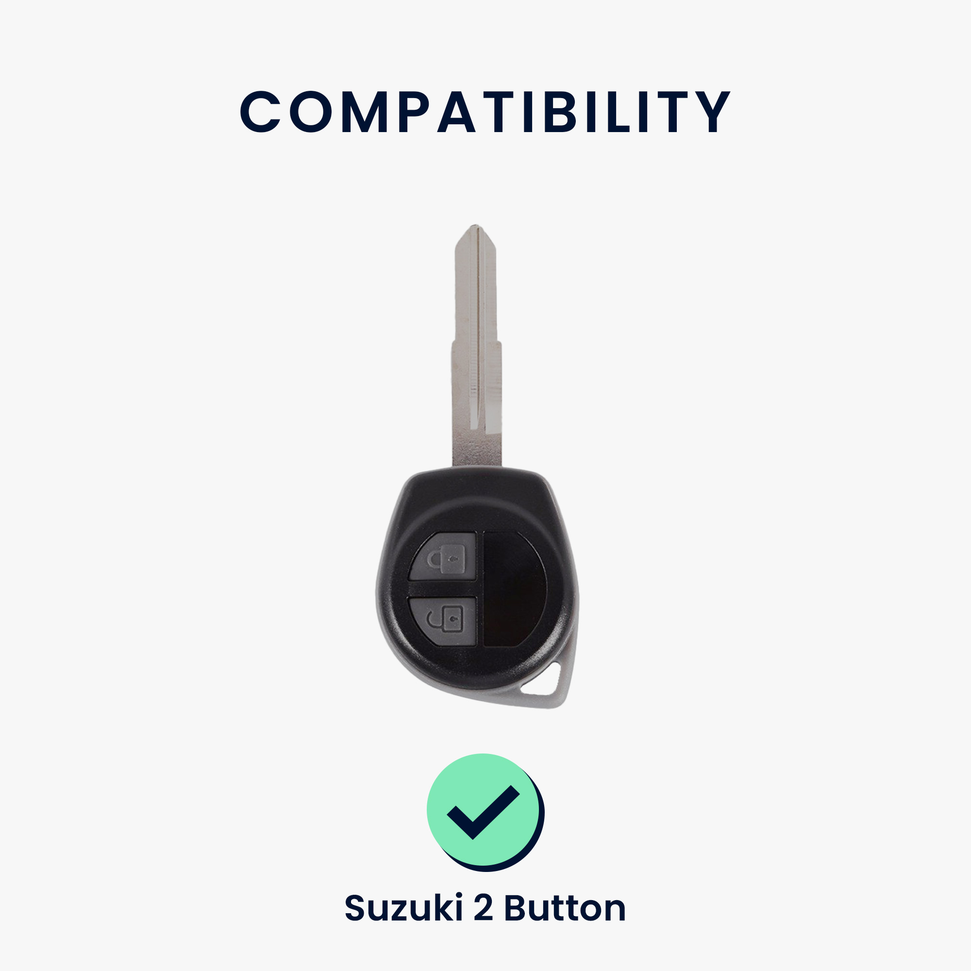 Pouzdro na klíč od auta Suzuki 2 Button Car Key kwmobile - bílá / zlatá