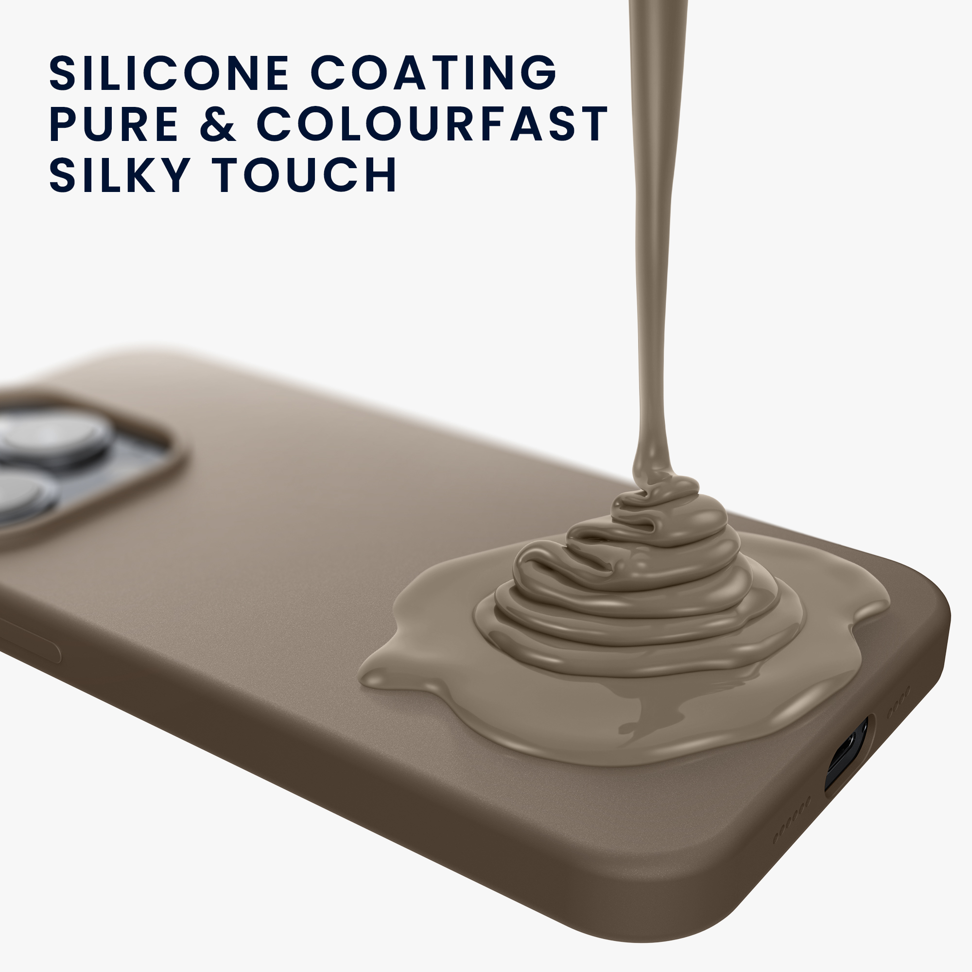 Kryt kwmobile TPU silikonový iPhone 15 Taupe