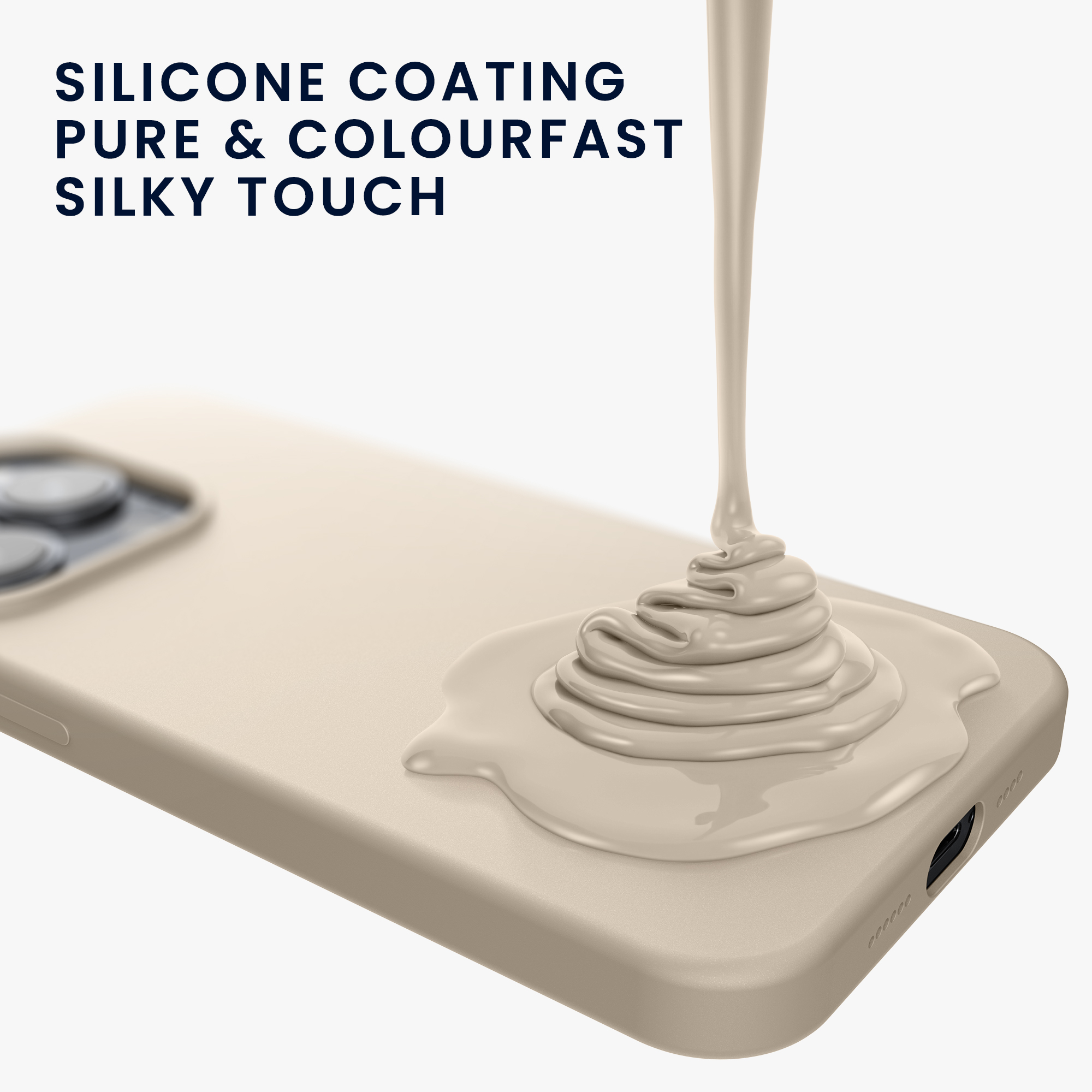Kryt kwmobile TPU silikonový iPhone 15 Cream