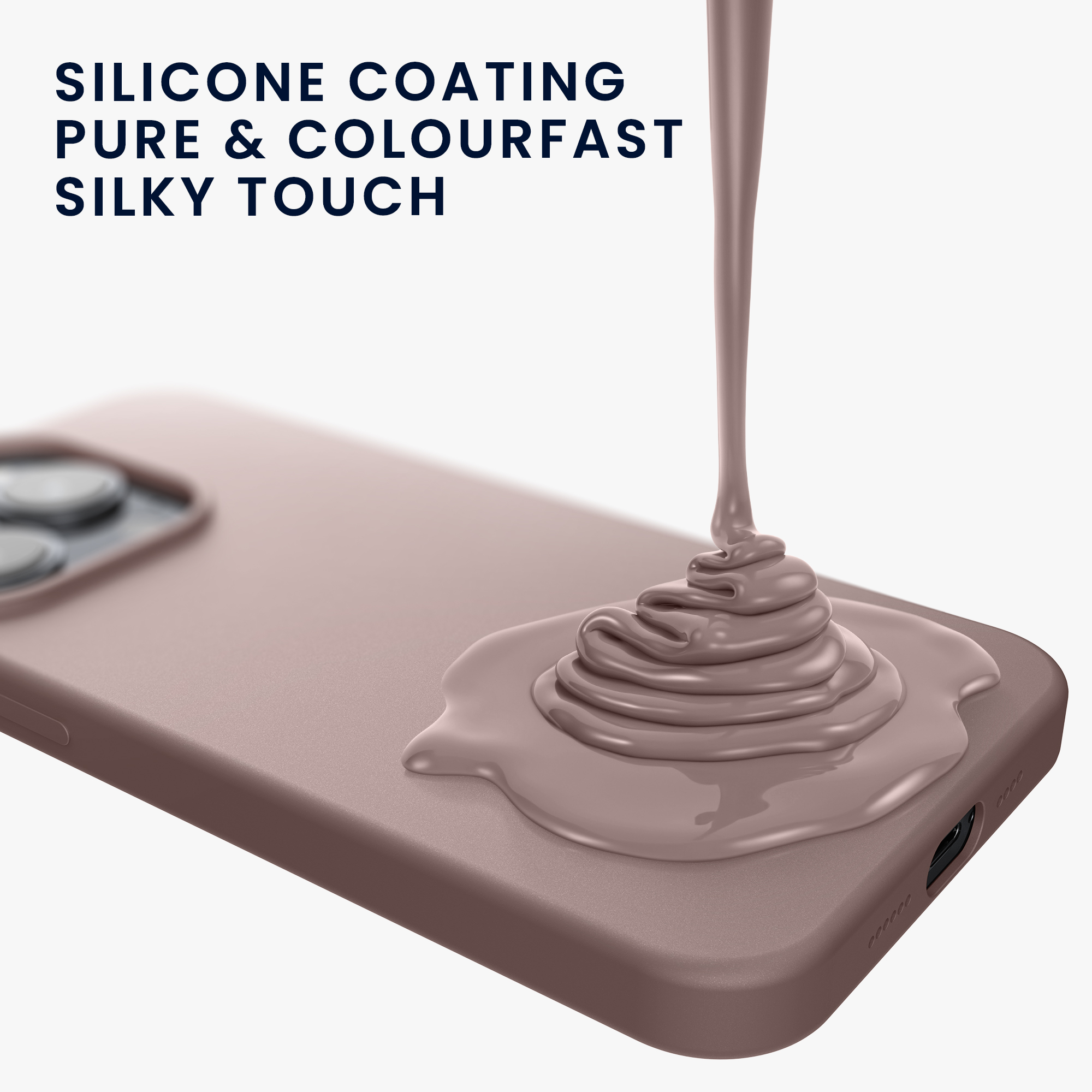 Kryt kwmobile TPU silikonový iPhone 15 Nude Lilac